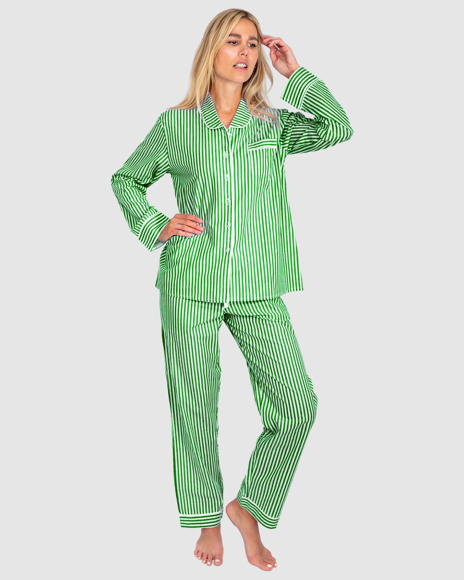 Women’s Braddock Green Long PJ Set