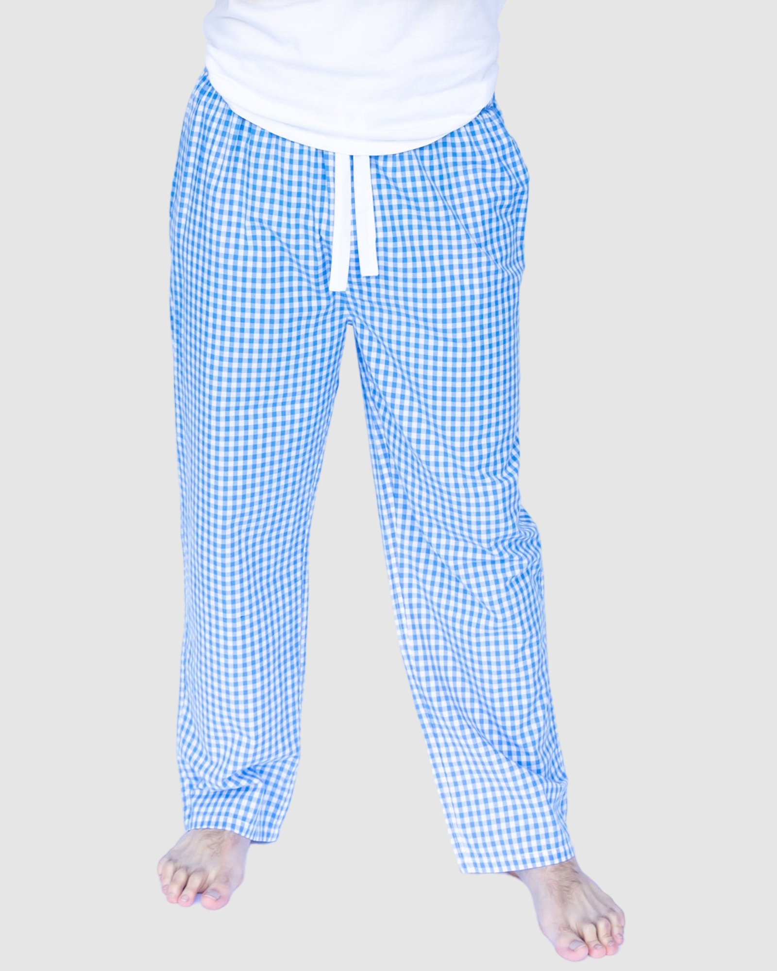 Men's Hepburn Gingham Light Blue PJ Pants