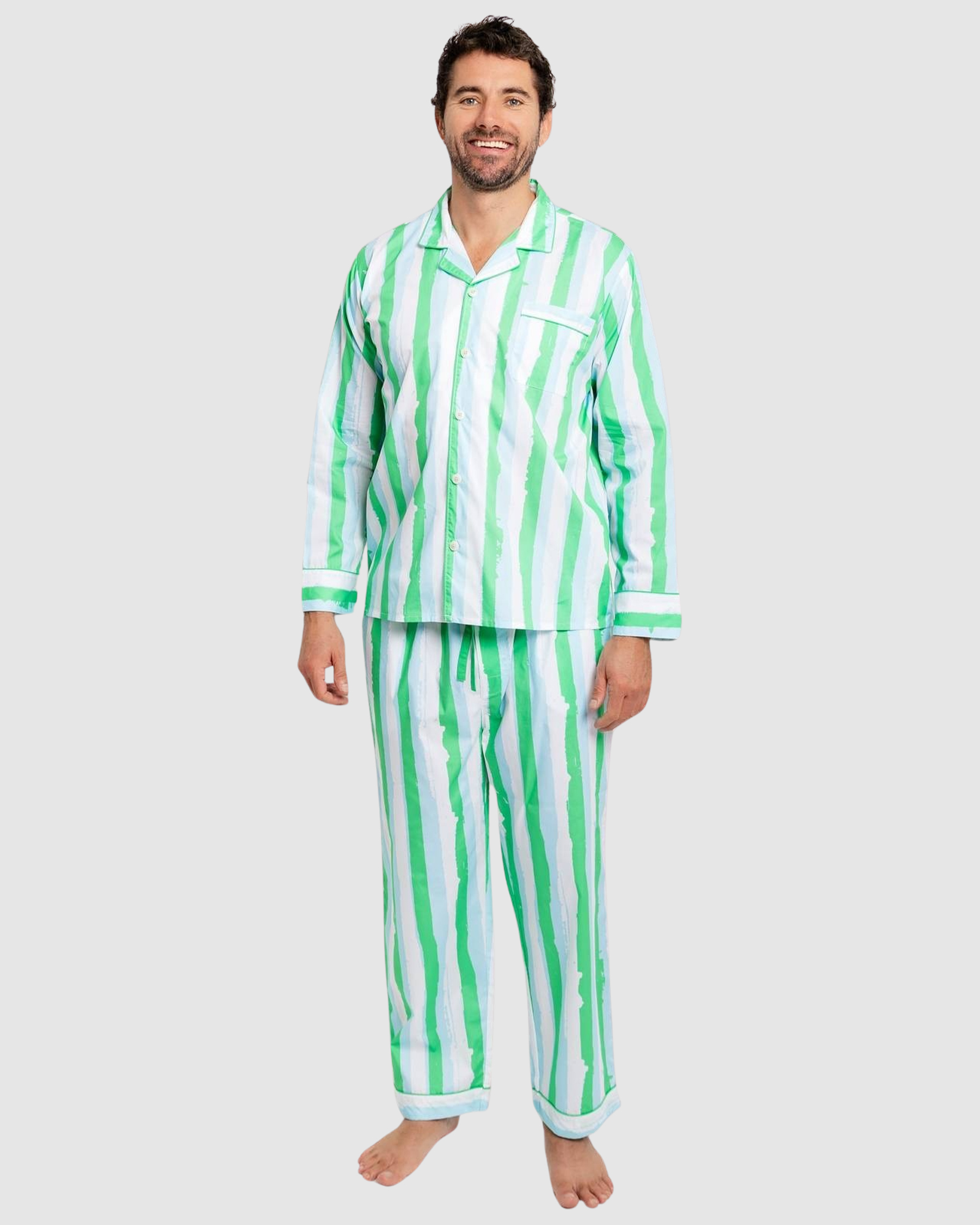 Men's Drawbertson Wild Stripes Long PJ Set