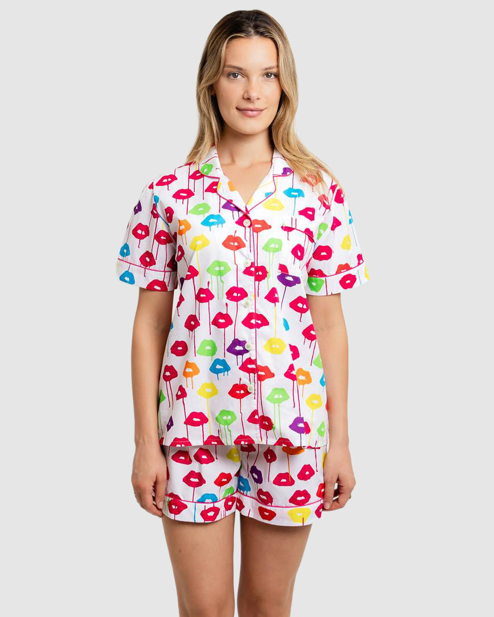 Women's Drawbertson Drippy Lips Short PJ Set