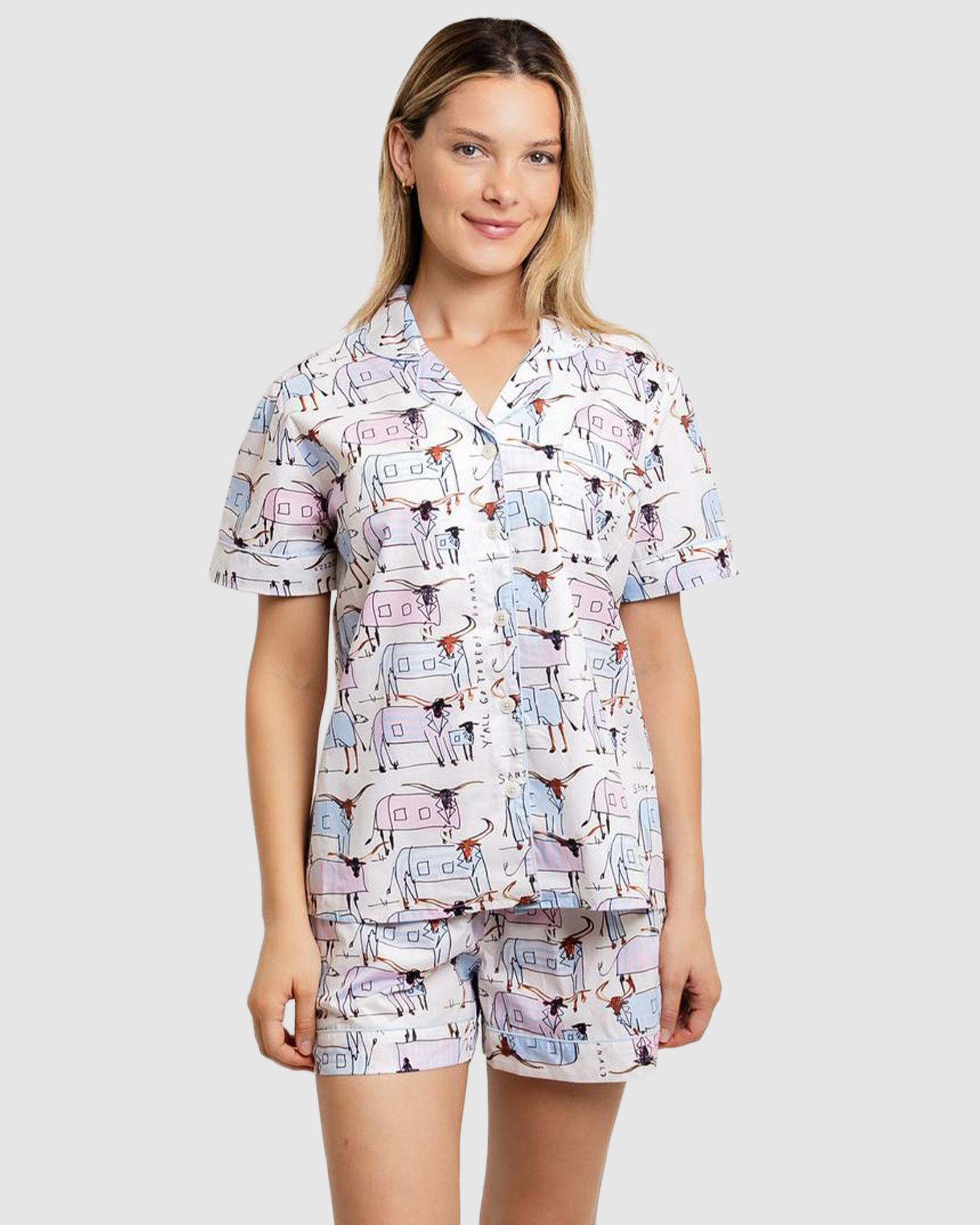 Women's Drawbertson Longhorns Short PJ Set