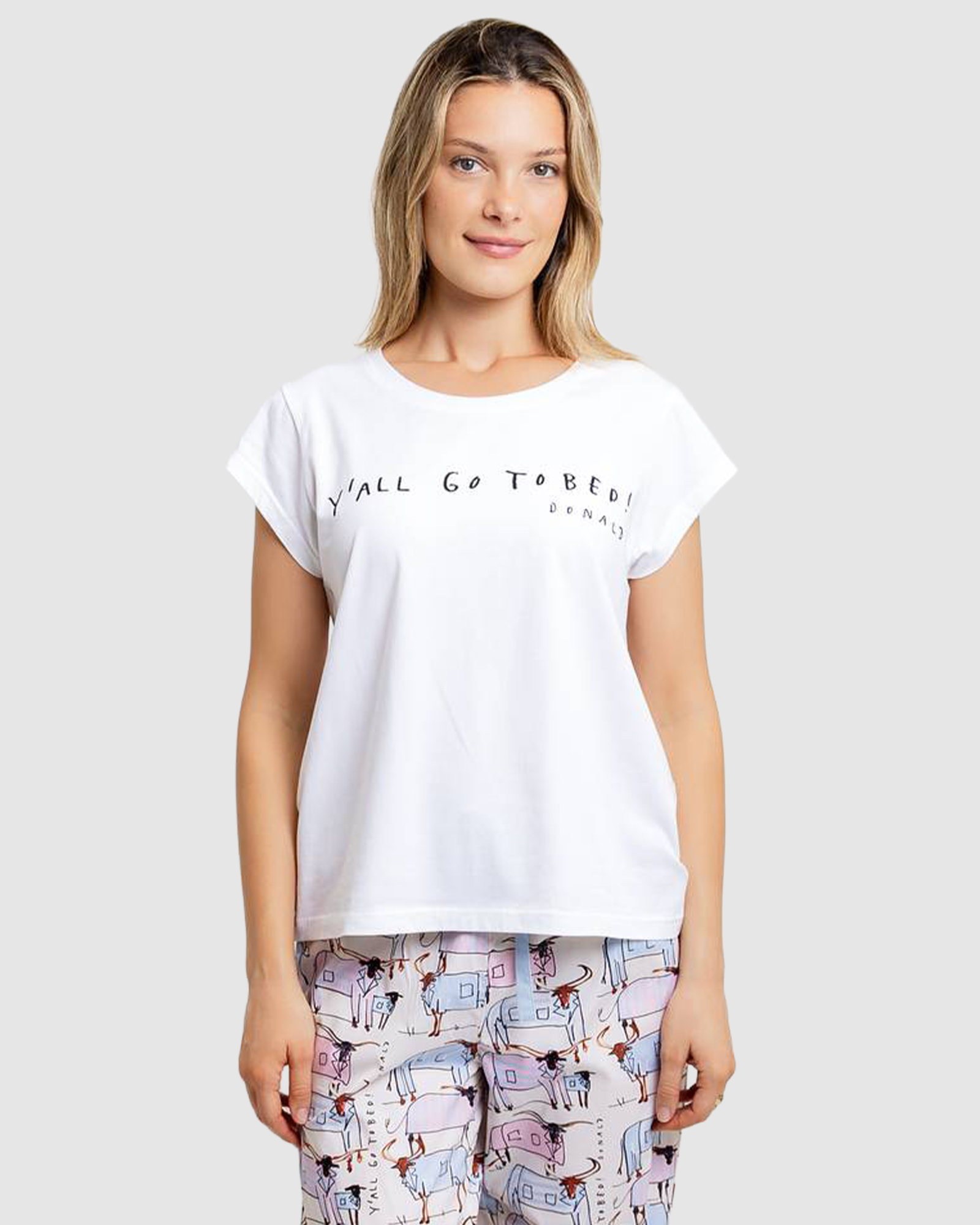 Women's Drawbertson Y'All Go To Bed T-Shirt