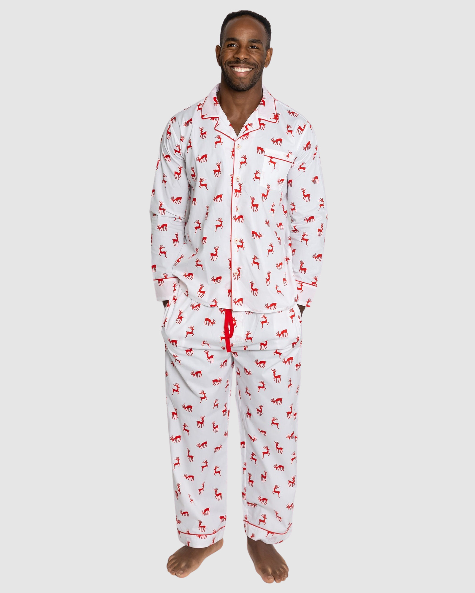 Men's Reindeer Red Long PJ Set
