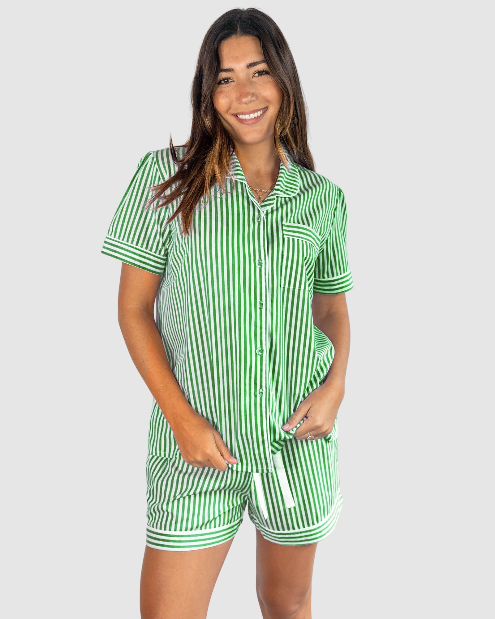 Women’s Braddock Green Short PJ Set