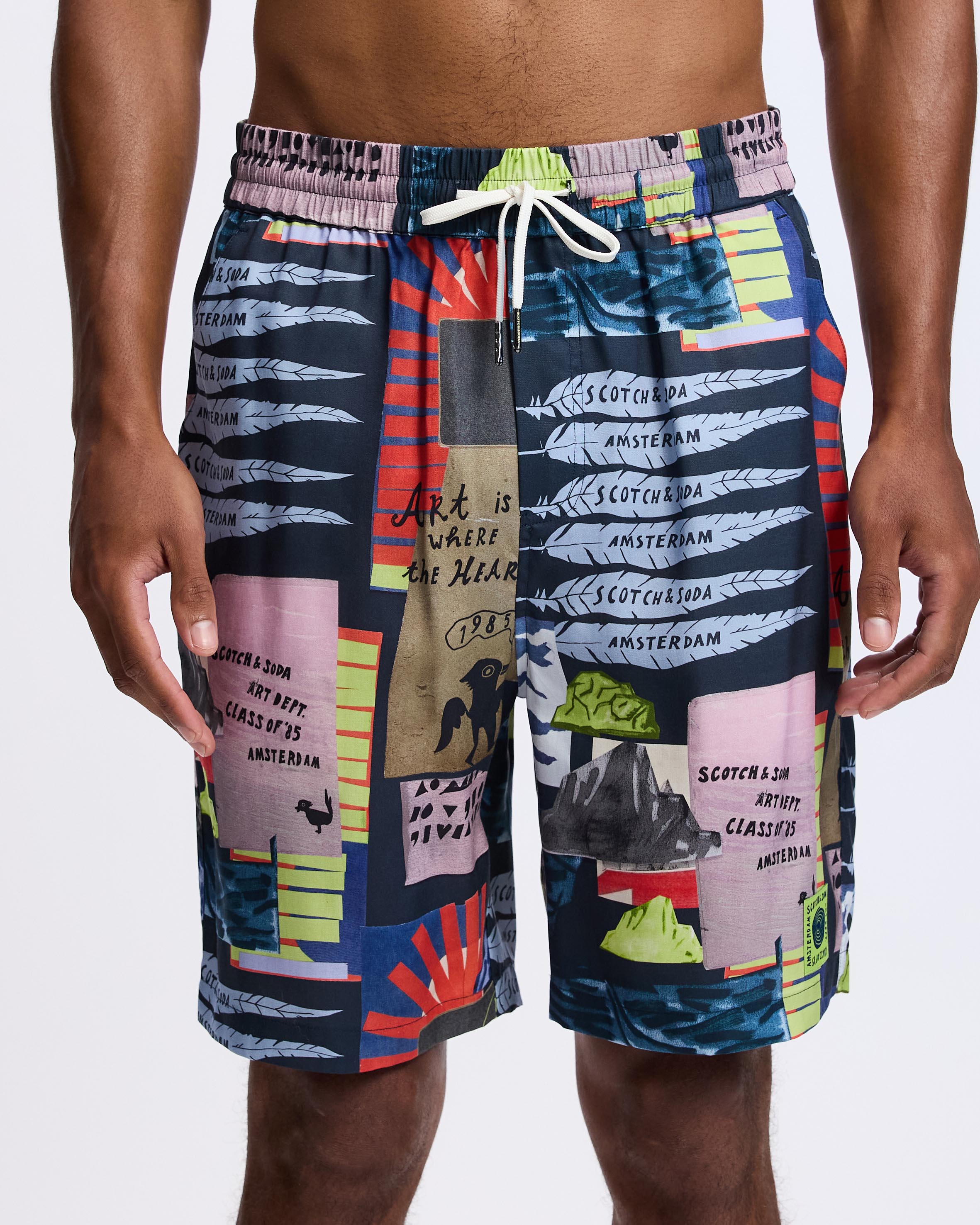 Fave Printed Tencel Regular Fit Bermuda Shorts
