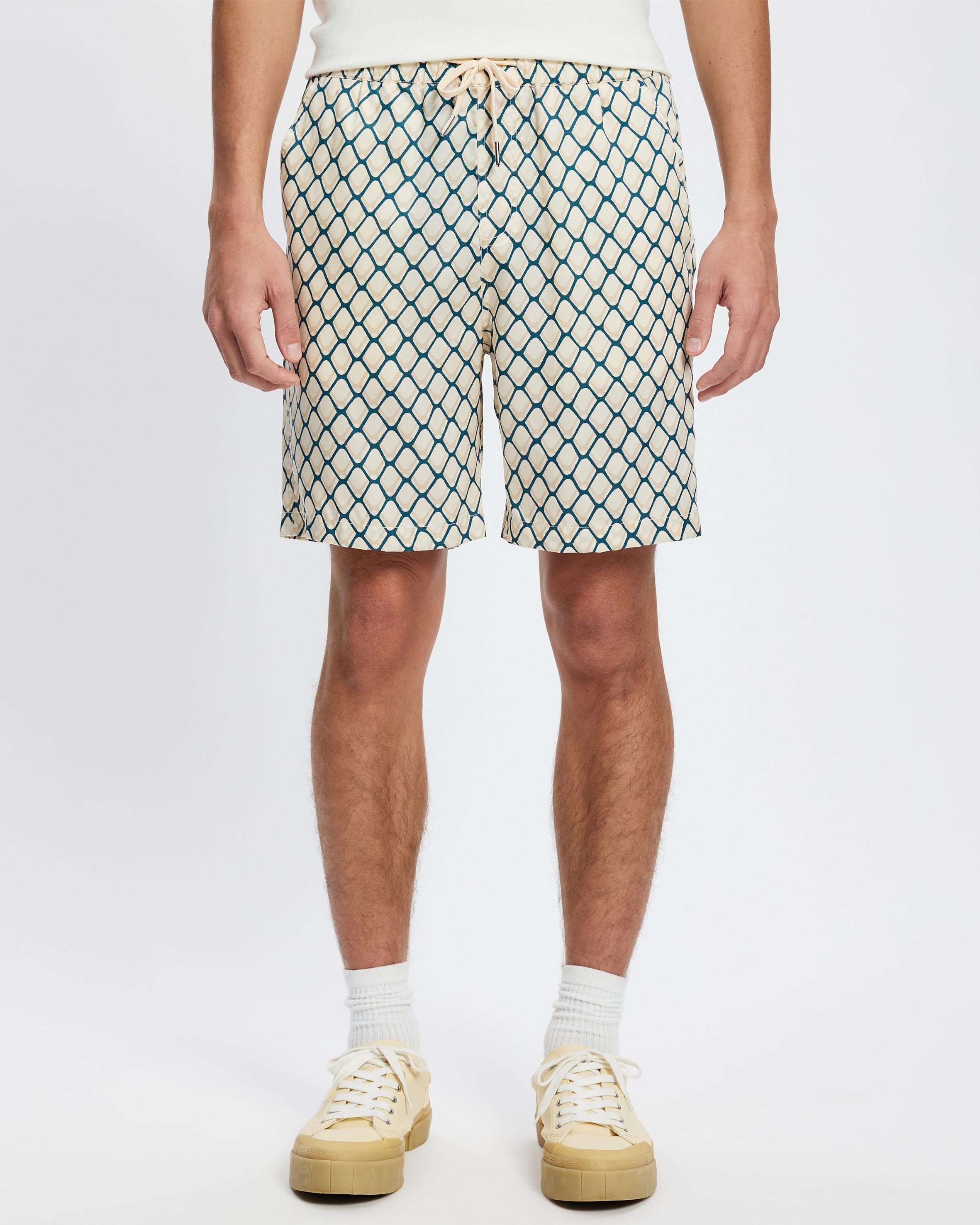 Fave Printed Tencel Relaxed Fit Bermuda Shorts