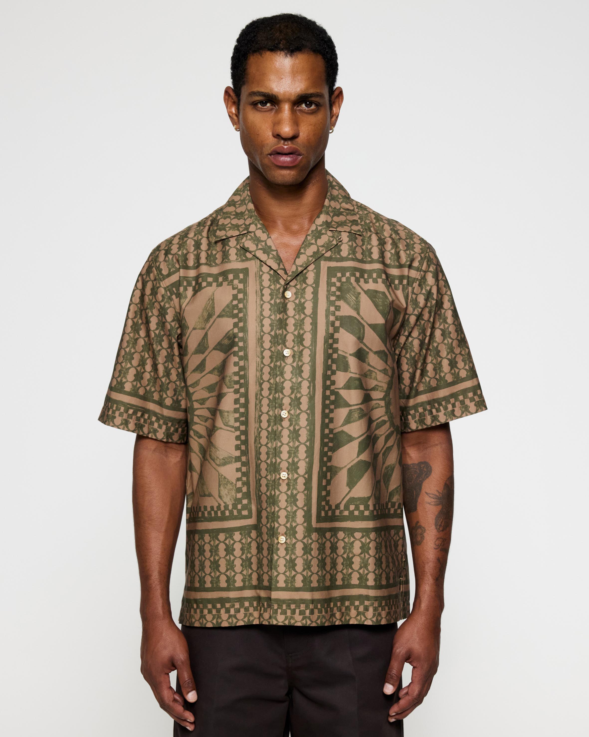 Relaxed Fit Placed AOP Shirt