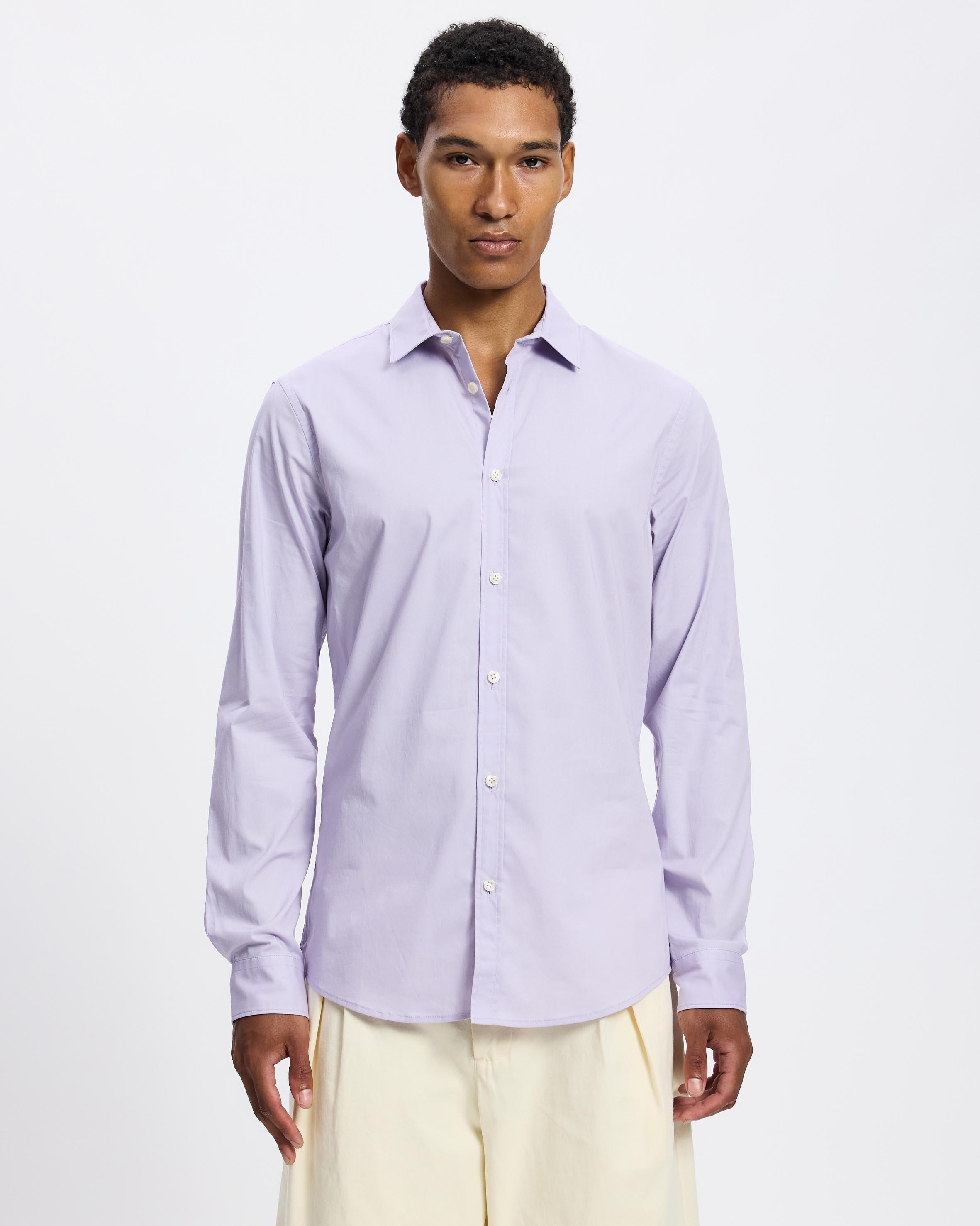 Seasonal Core Solid Slim-Fit Poplin Shirt