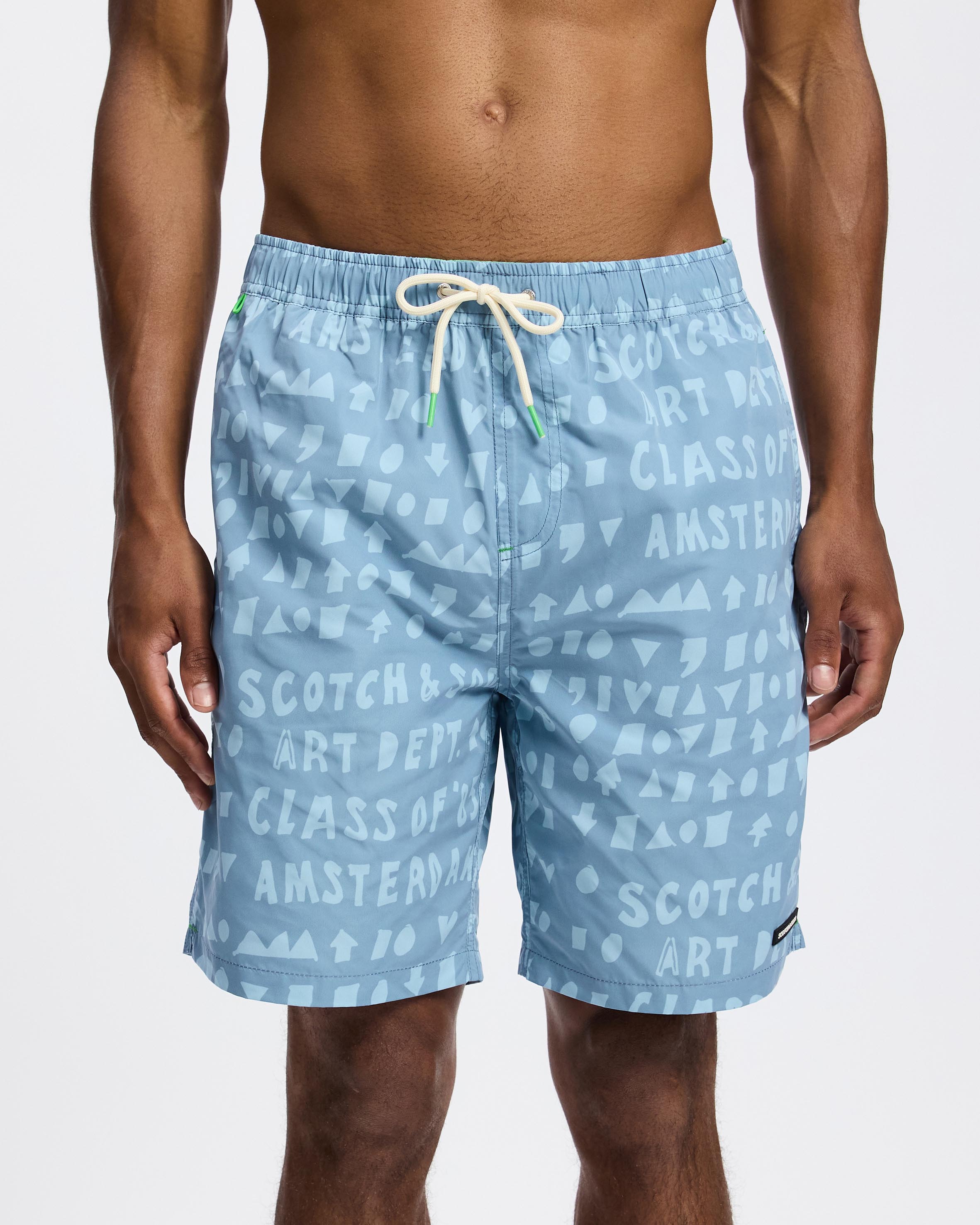Printed Longer-Length Swim Shorts