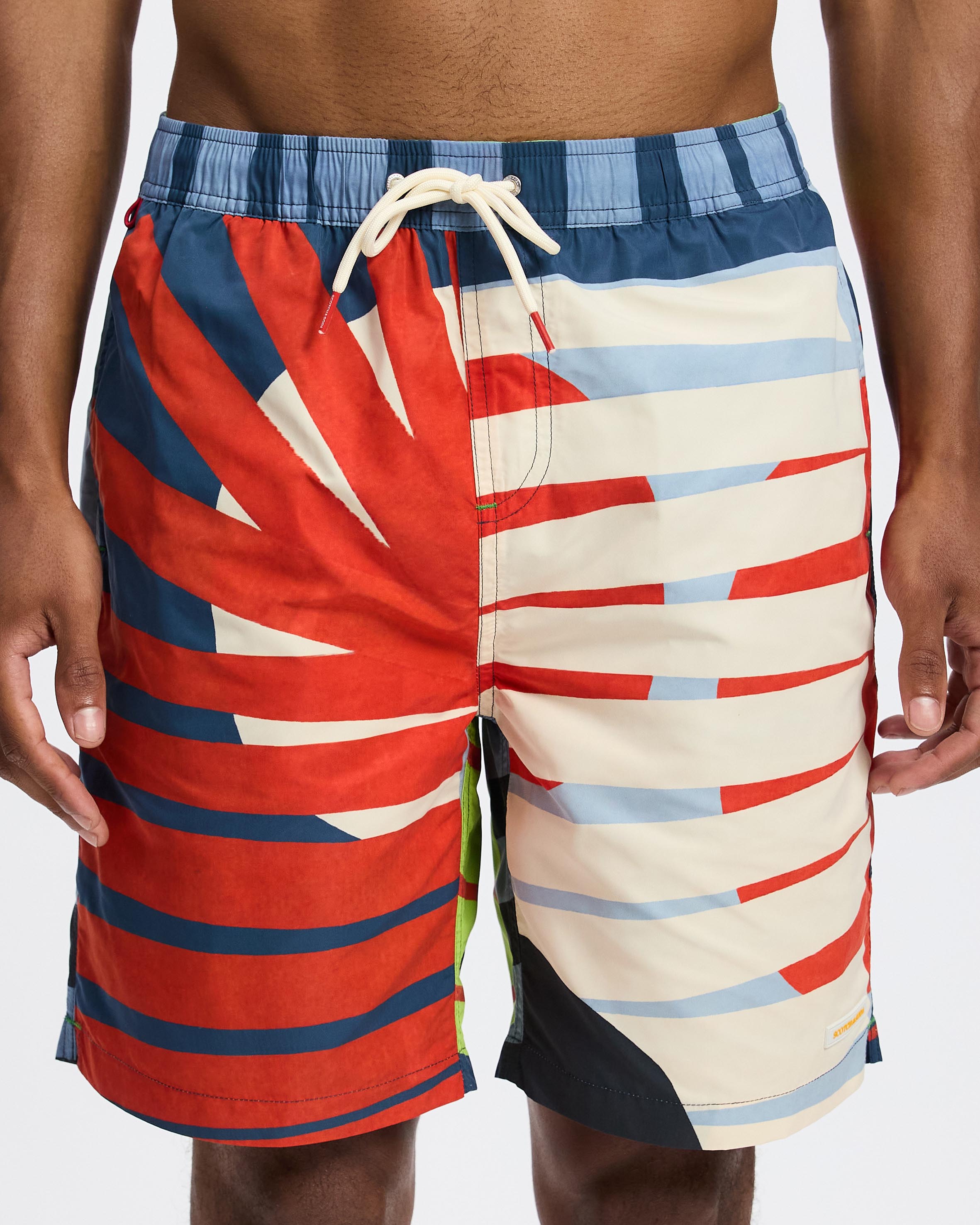 Printed Longer-Length Swim Shorts