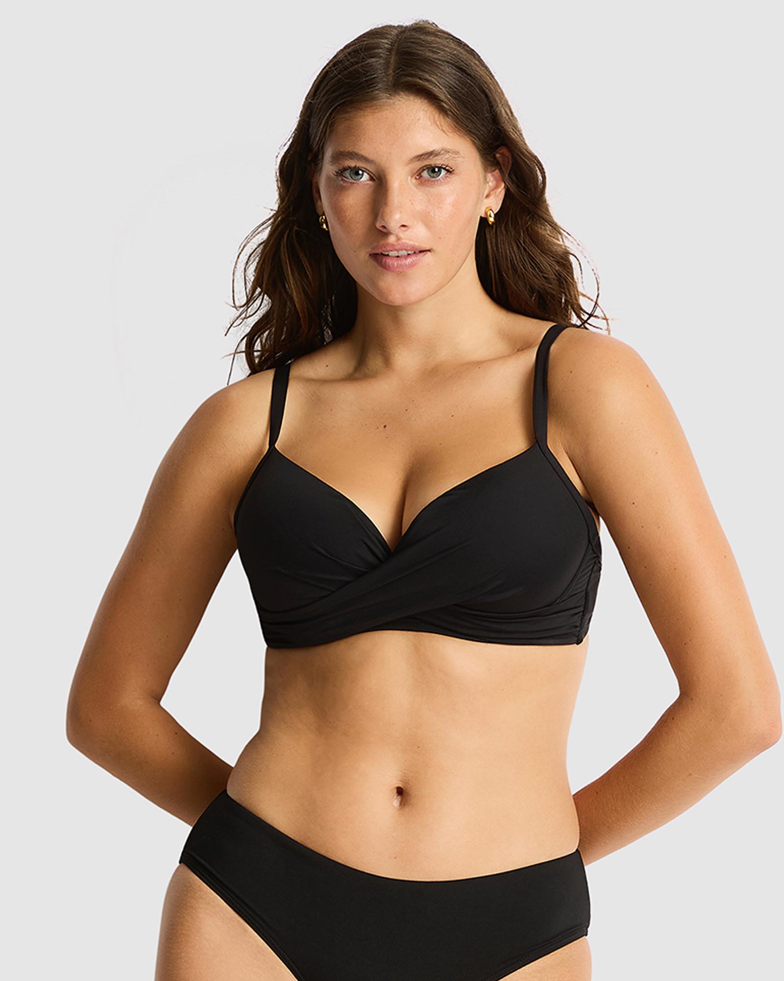 Essentials Cross Front Moulded Underwire Bra