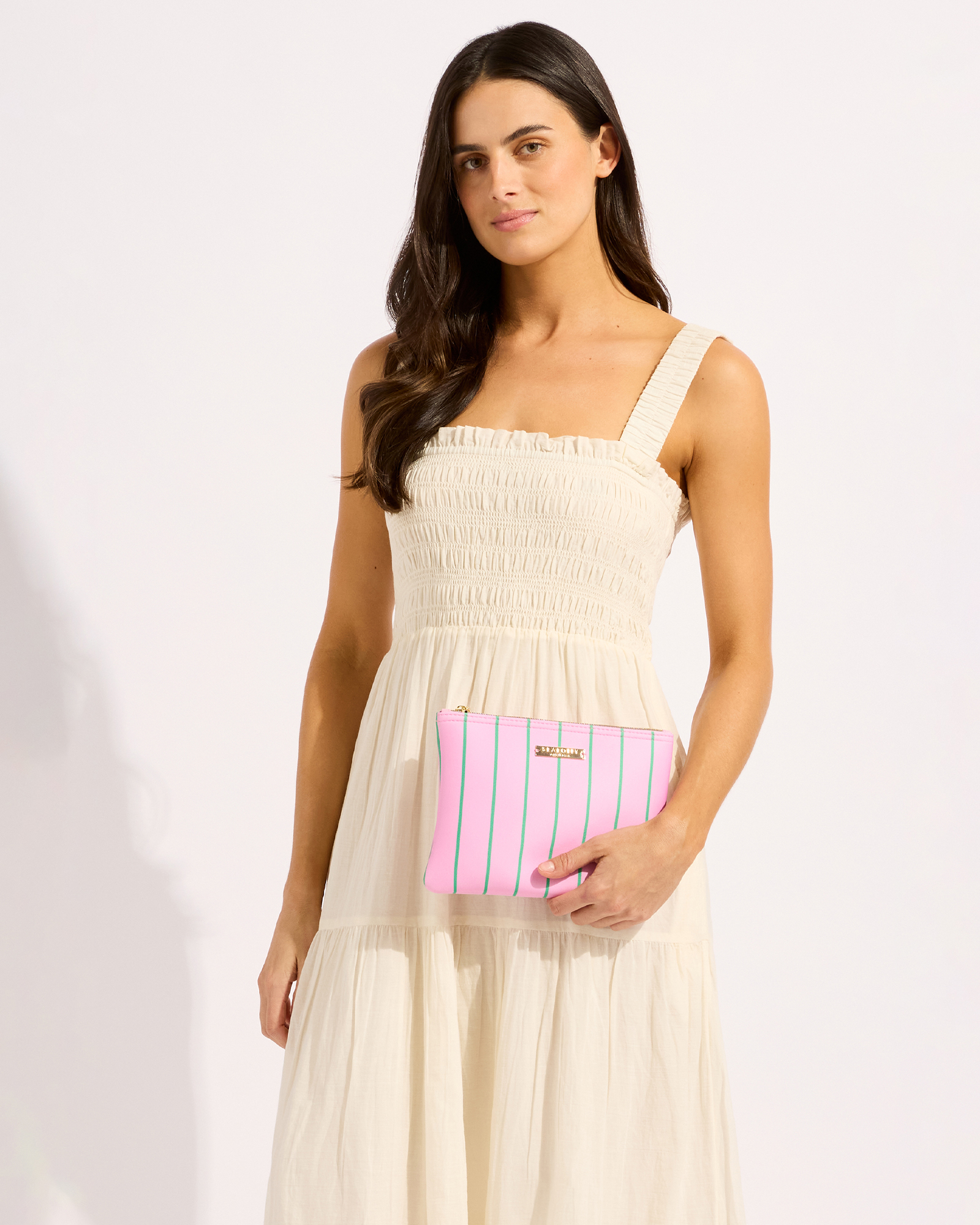 Mosaic Stripe Bikini Bag