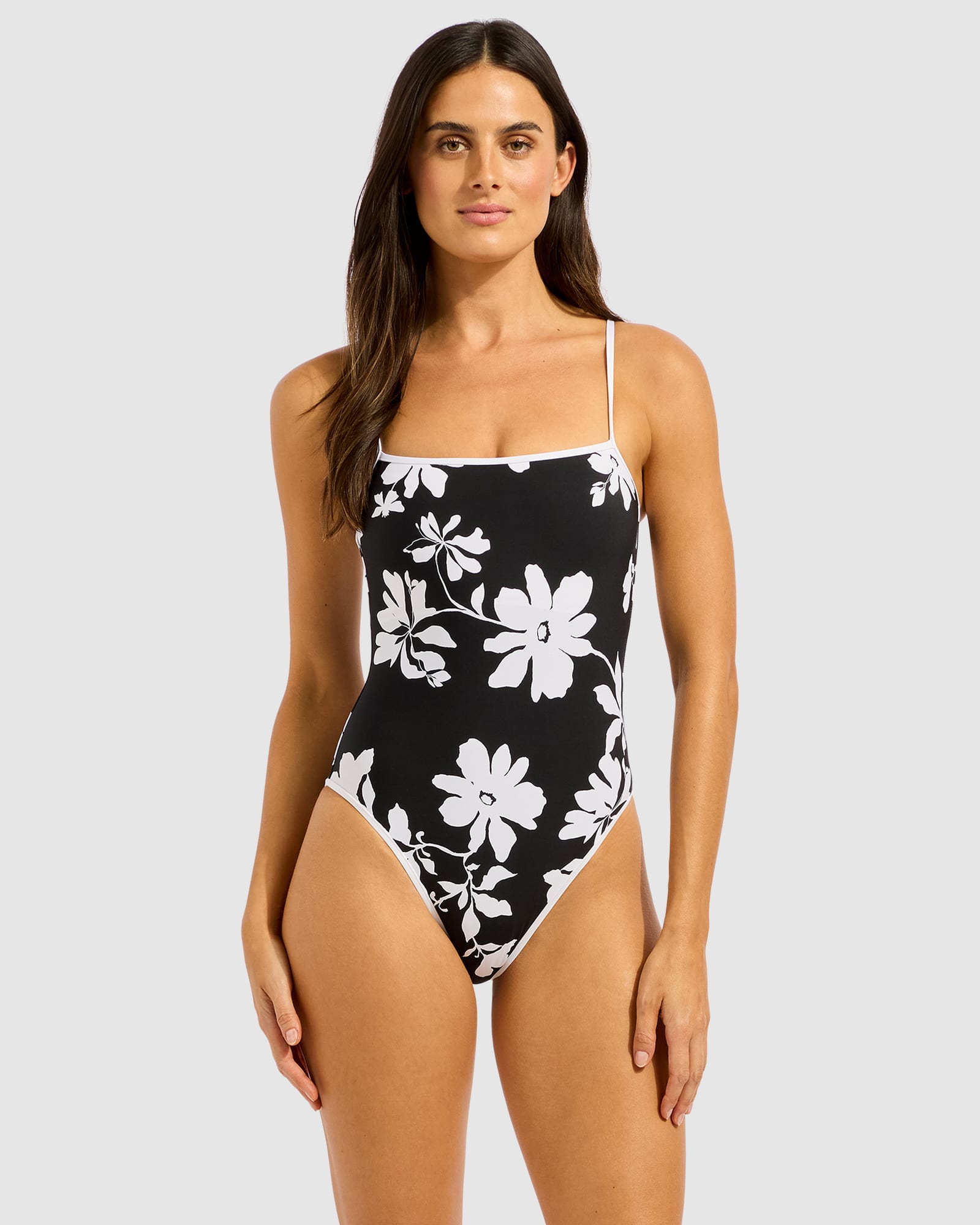 Mayflower Square Neck One Piece Swimsuit