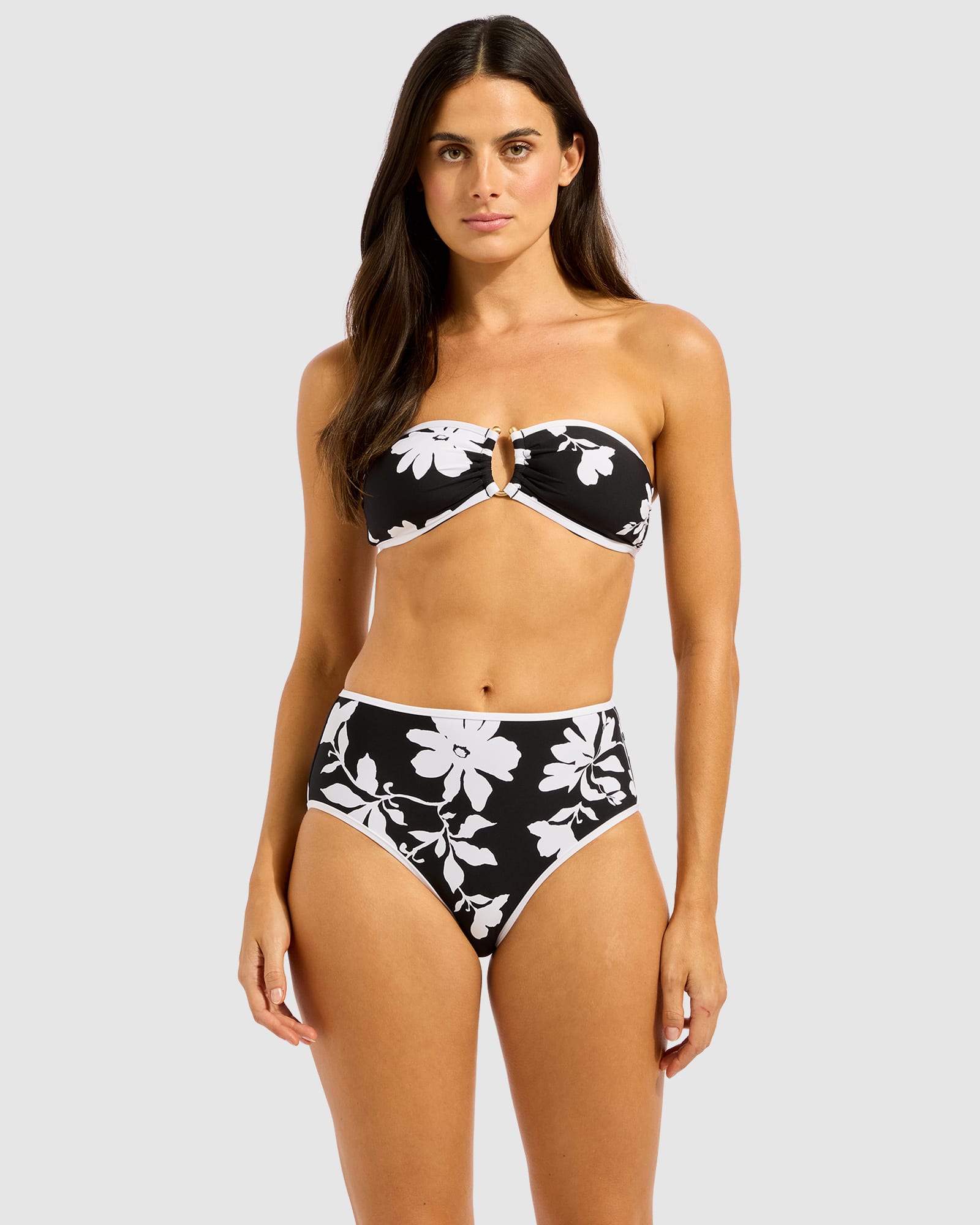 Mayflower Ring Front Bandeau Bikini Top