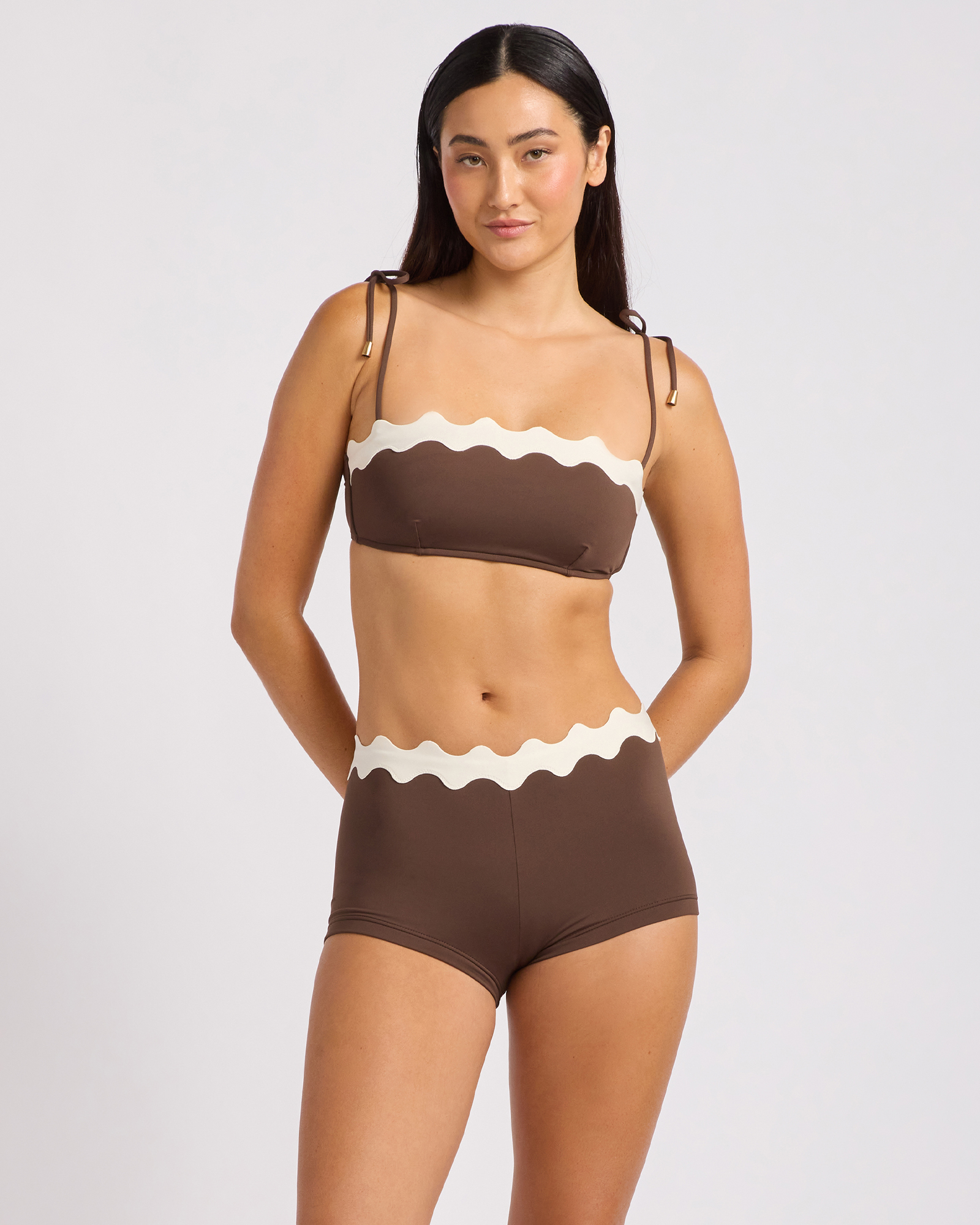 Ric Rac Bustier Bandeau Bikini Top