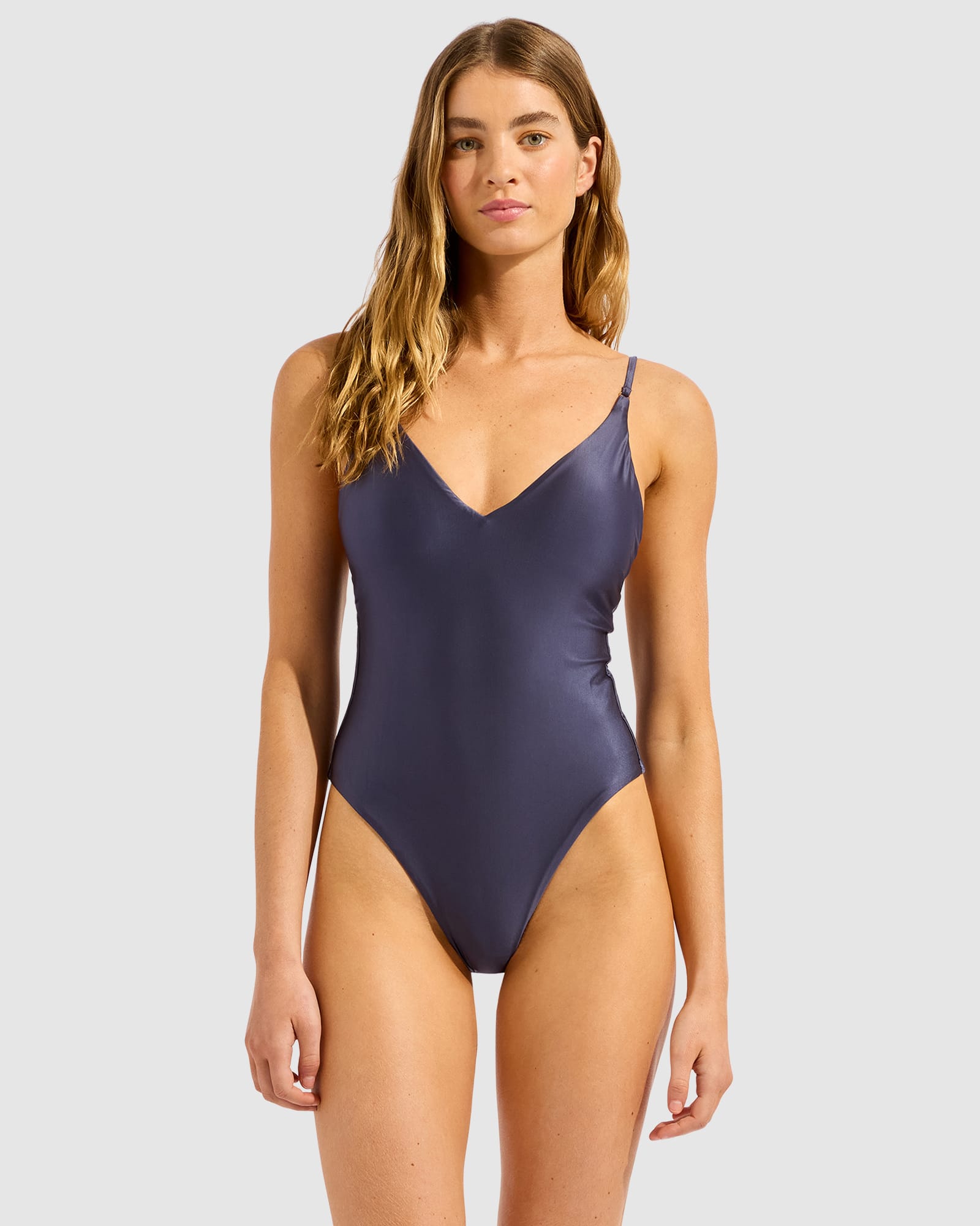 Belle V Neck One Piece Swimsuit