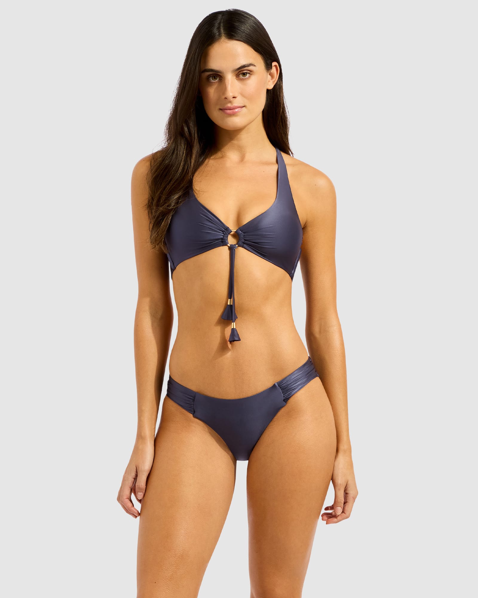 Belle Multi Fit Longline Triangle Bikini Top