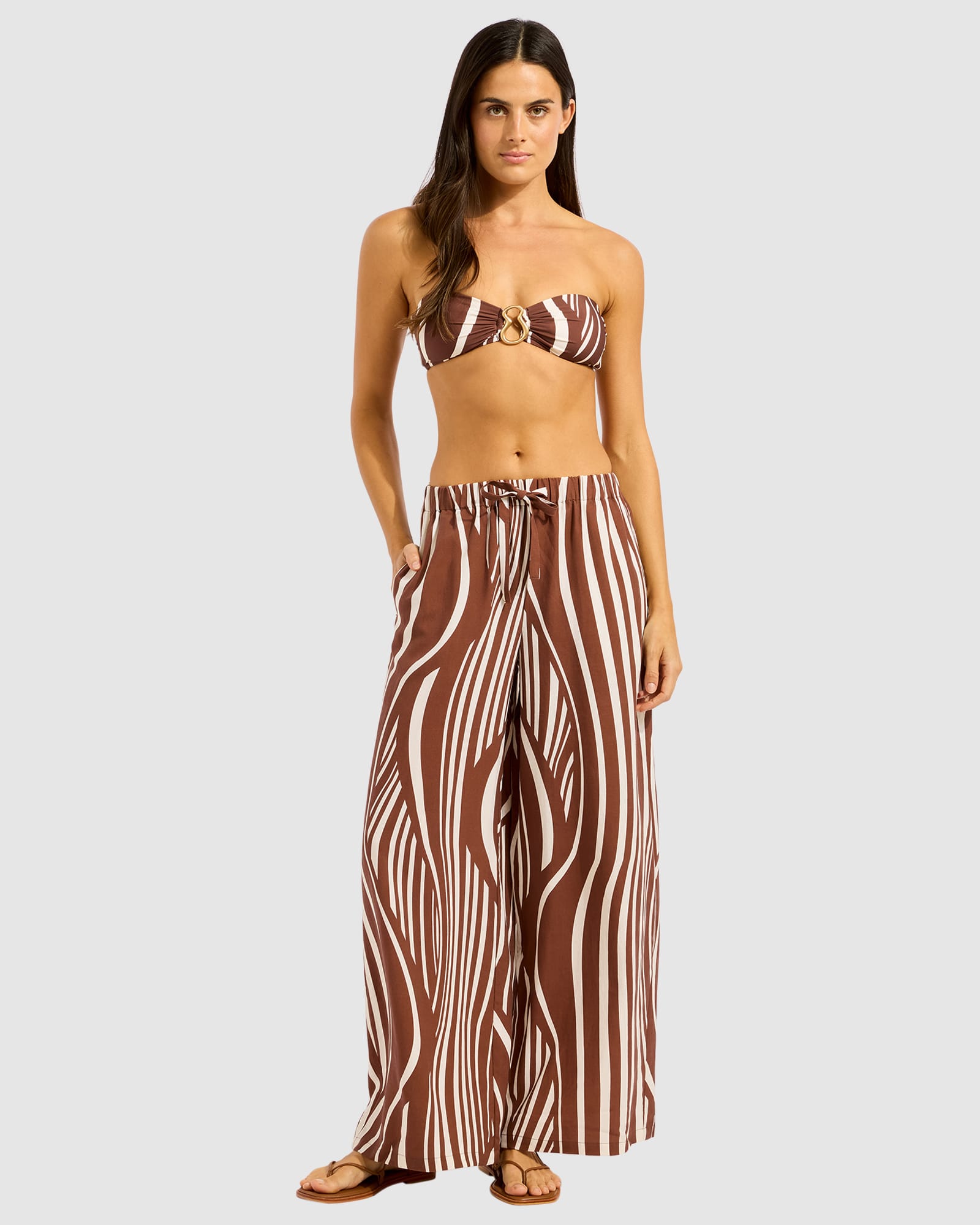 Coastline Drawcord Wide Leg Pant