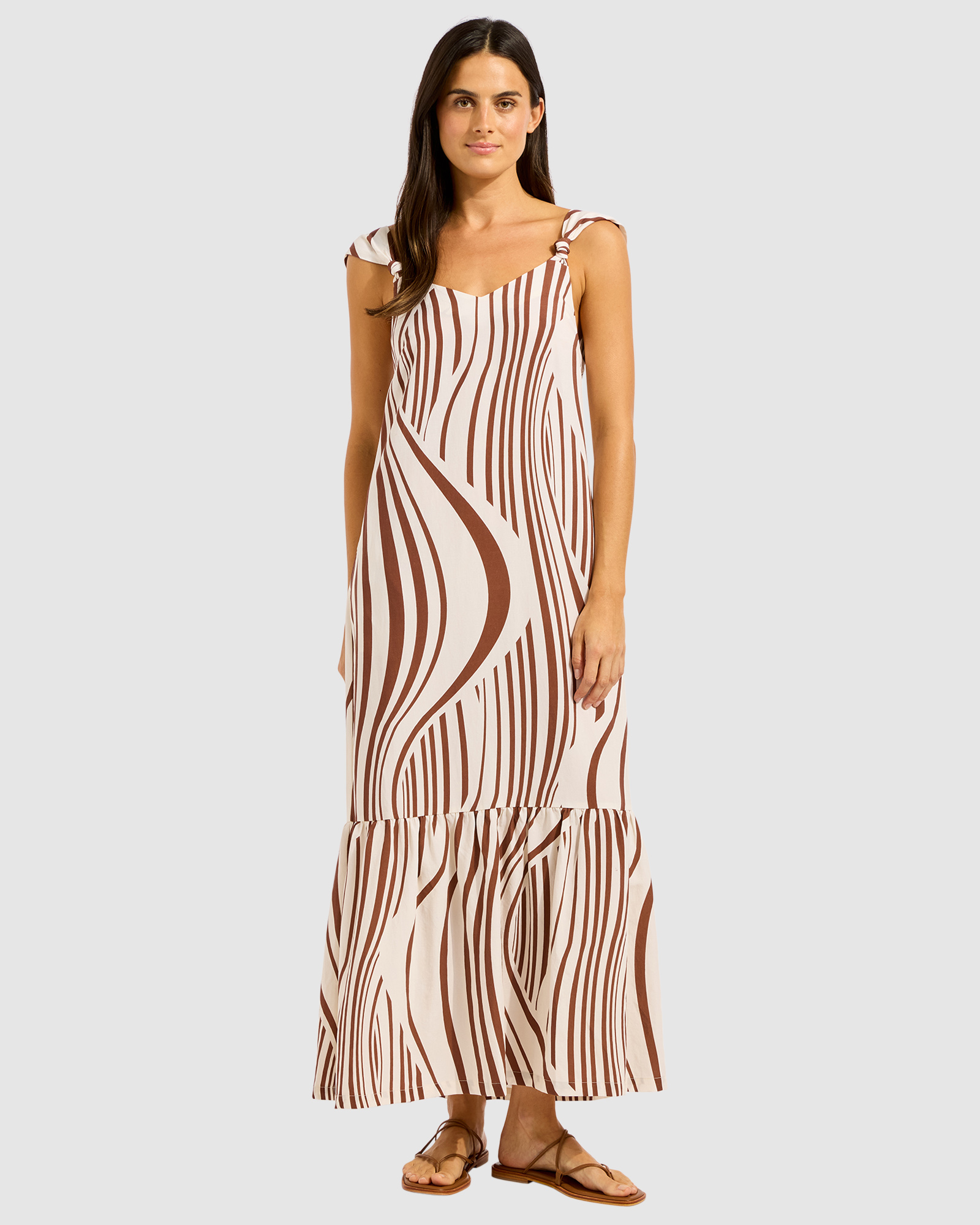 Coastline Tie Back Maxi Dress