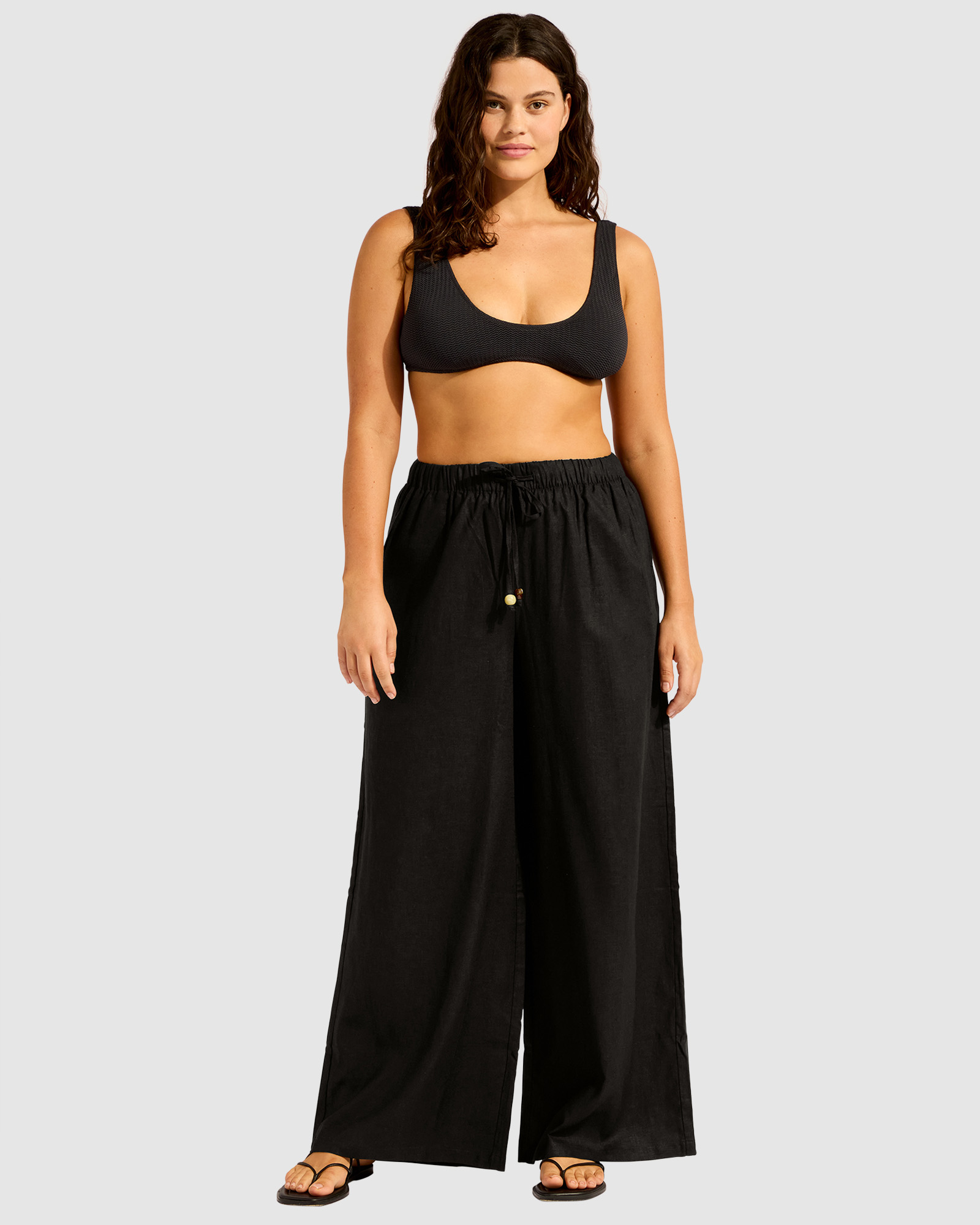 Palermo Drawcord Waist Wide Leg Pant
