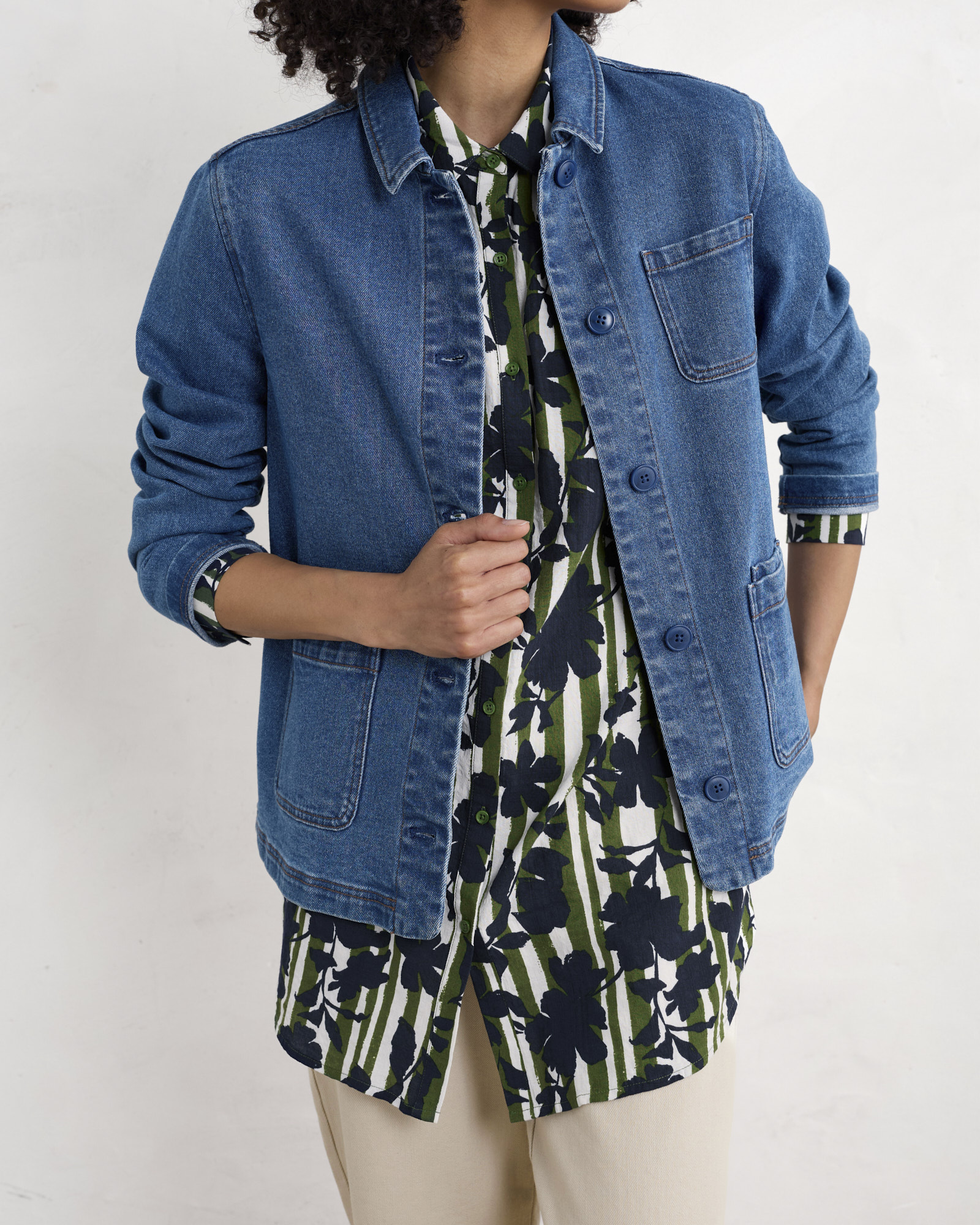 Seasalt Cornwall Green Wren Flutter Shirt