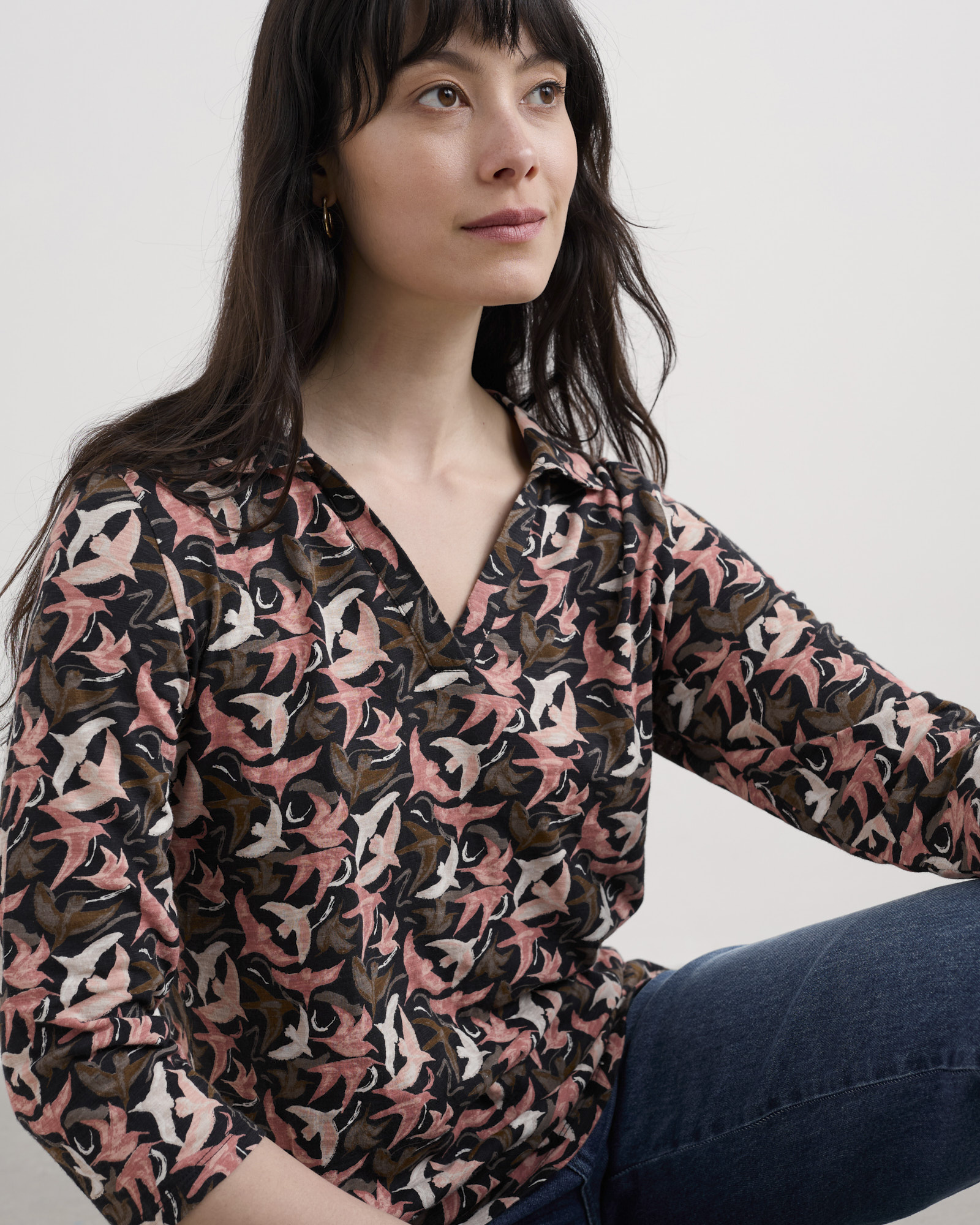 Seasalt Cornwall Black Wavecrest Shirt
