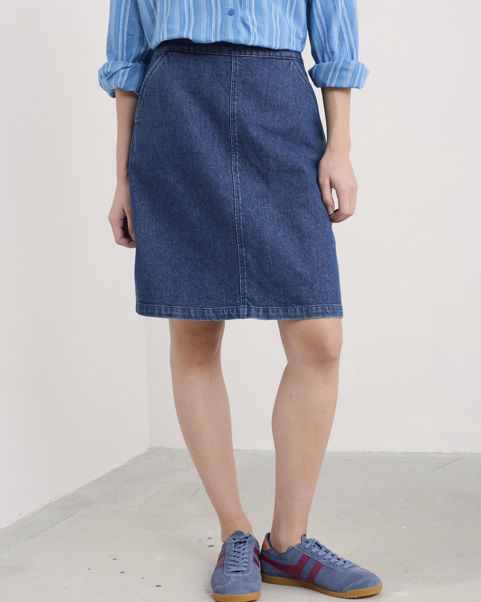 Seasalt Cornwall Blue Dovetail Skirt