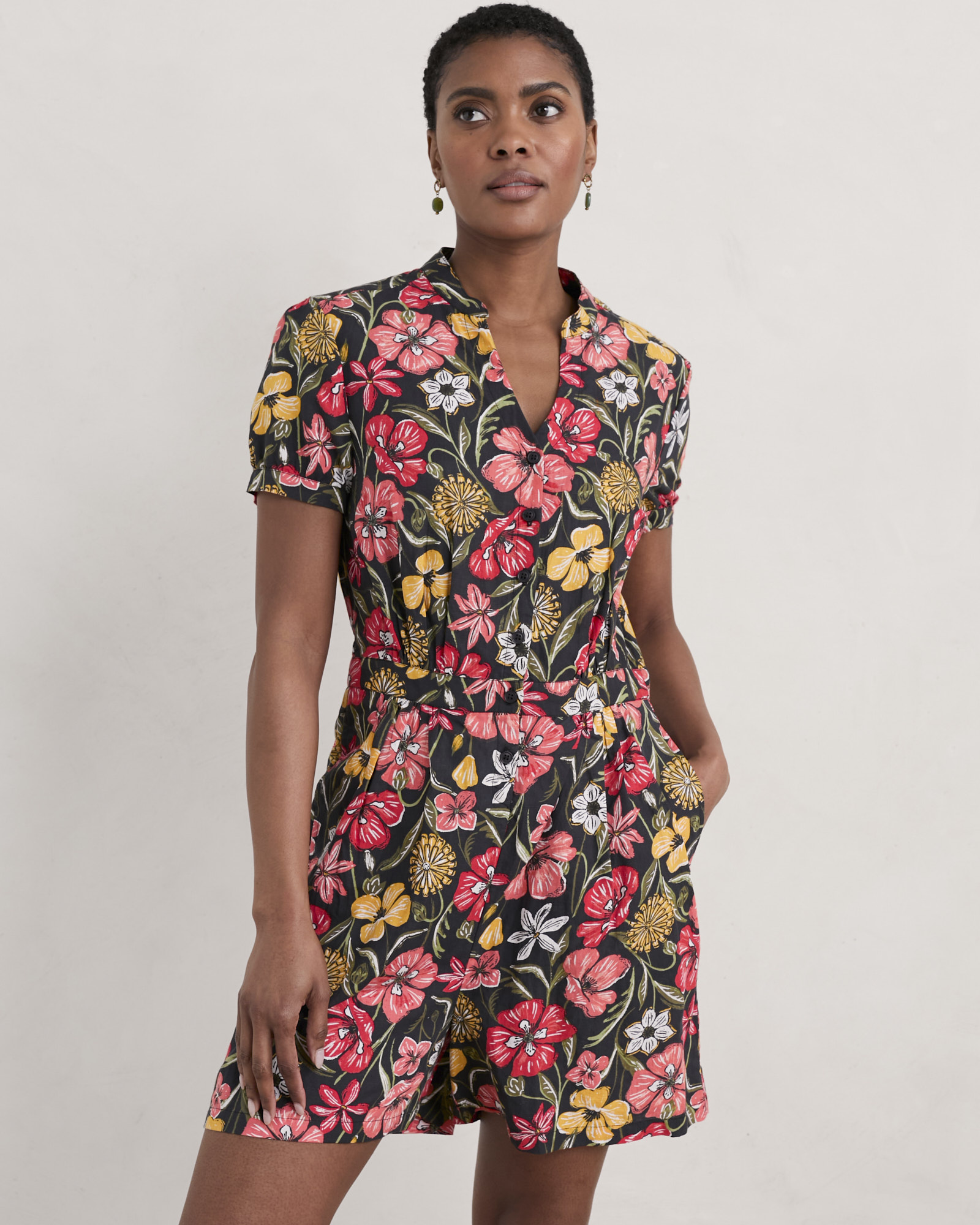 Seasalt Cornwall Multi Stars Align Playsuit