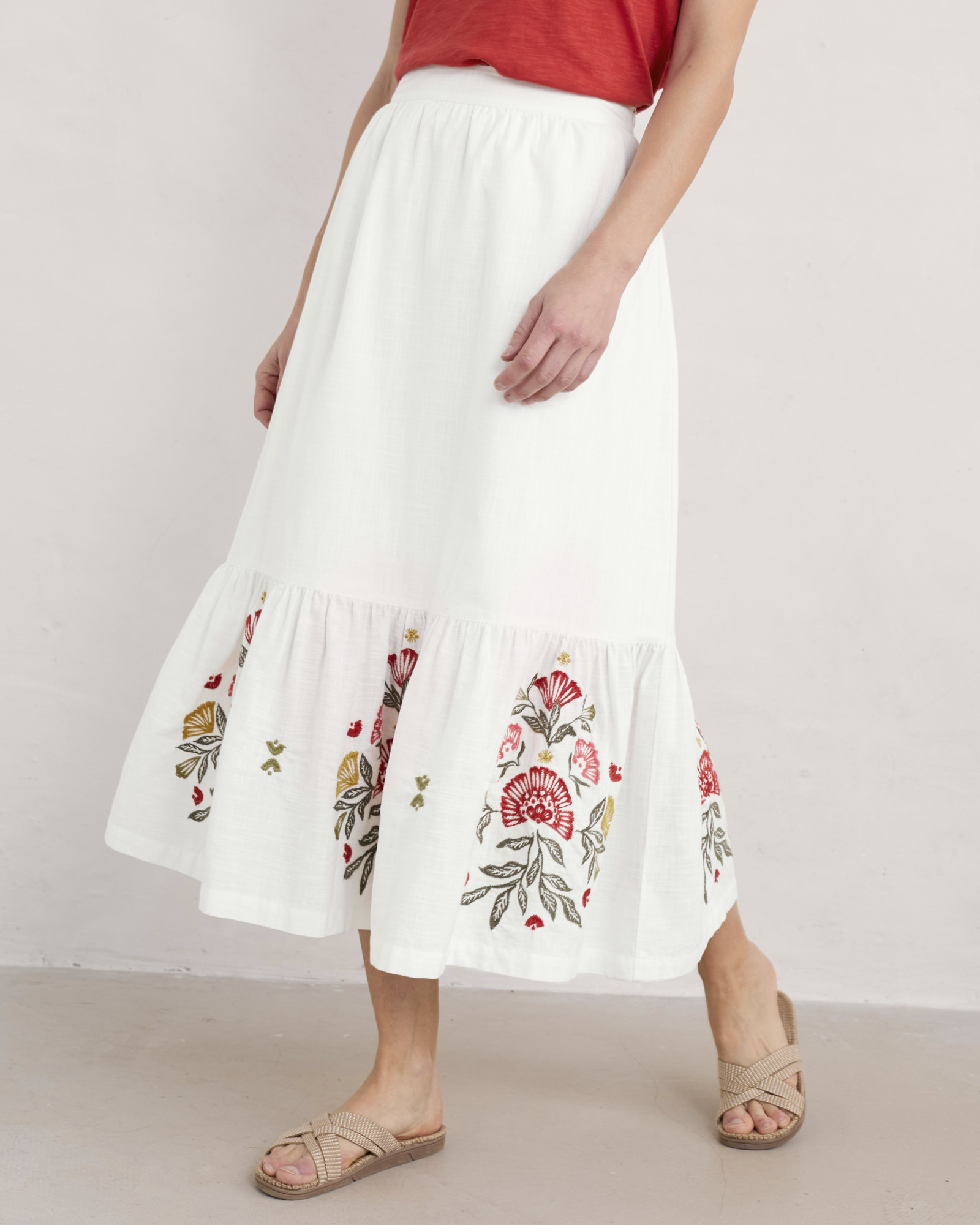 Seasalt Cornwall White Through the Woods Skirt