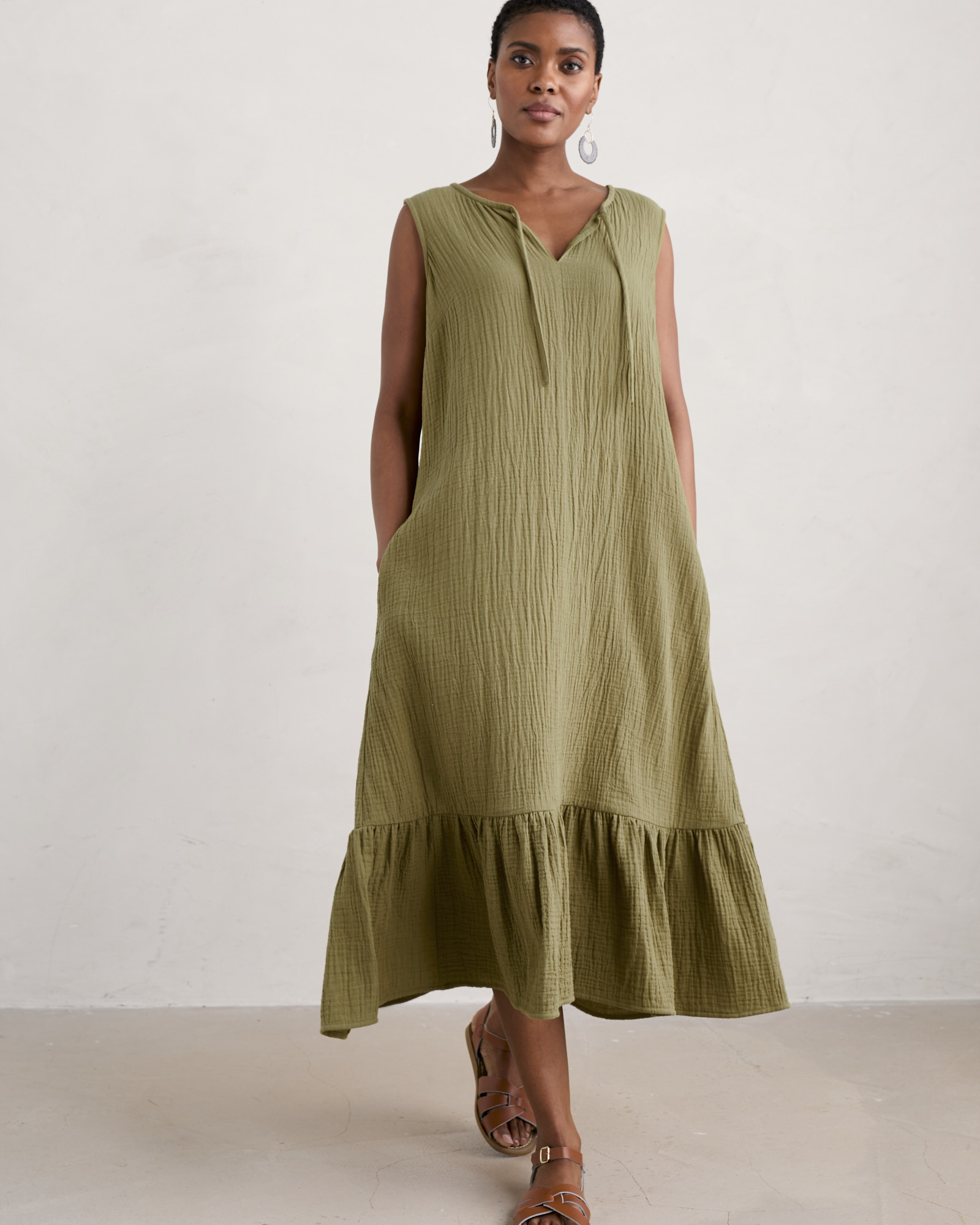 Seasalt Cornwall Green Teaspoon Bay Dress