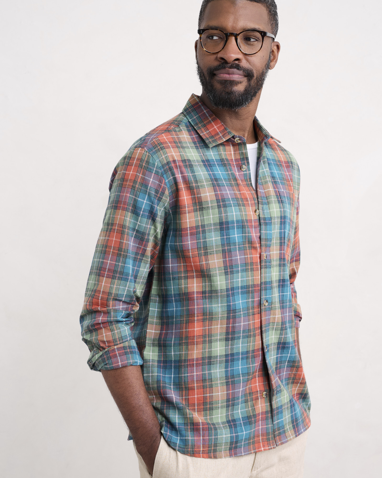 Seasalt Cornwall Multi Banyan Checked Cotton Shirt
