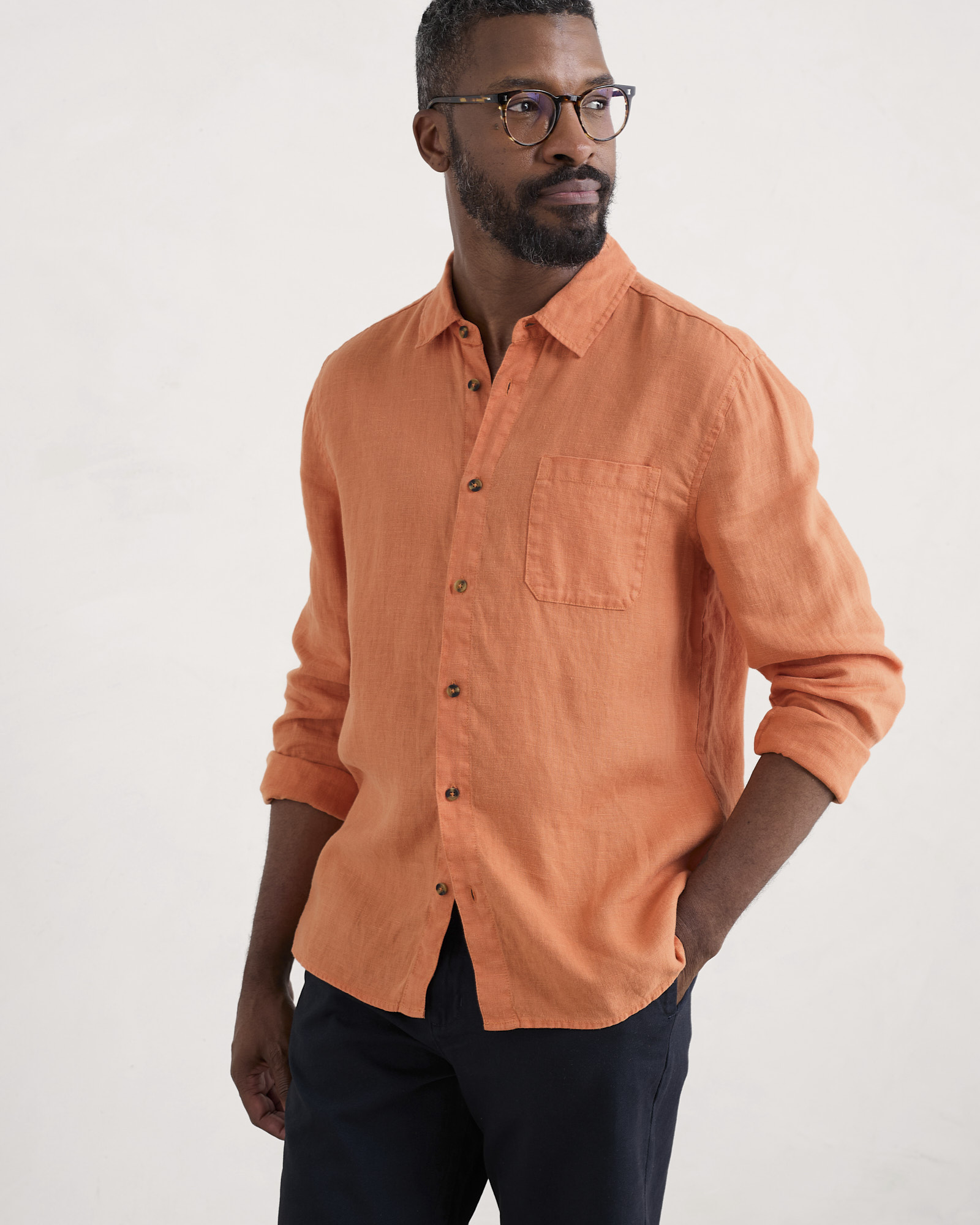 Seasalt Cornwall Orange Curator Shirt