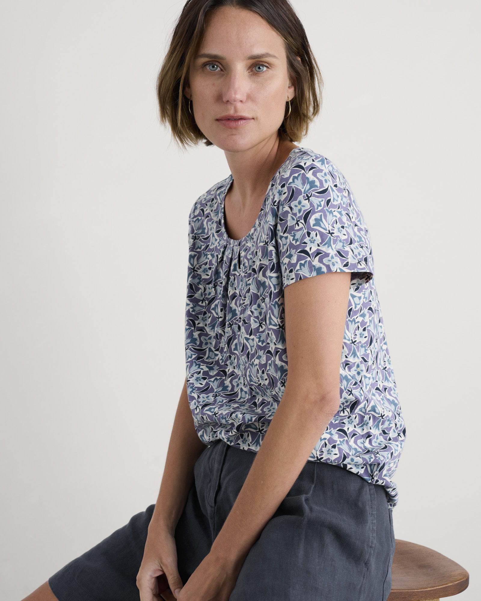 Seasalt Cornwall Purple Appletree T-Shirt