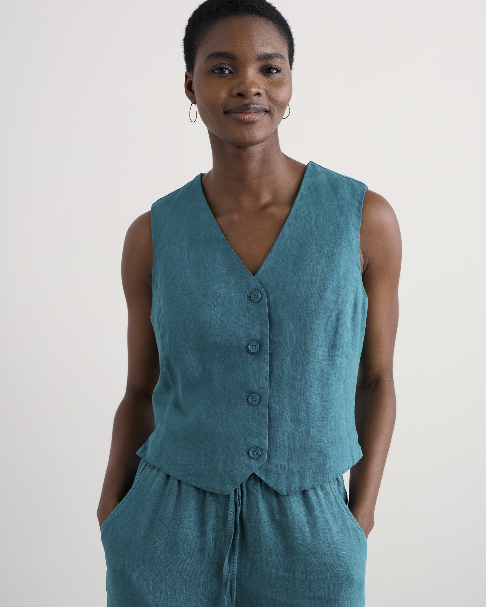 Seasalt Cornwall Blue Blinker Waistcoat