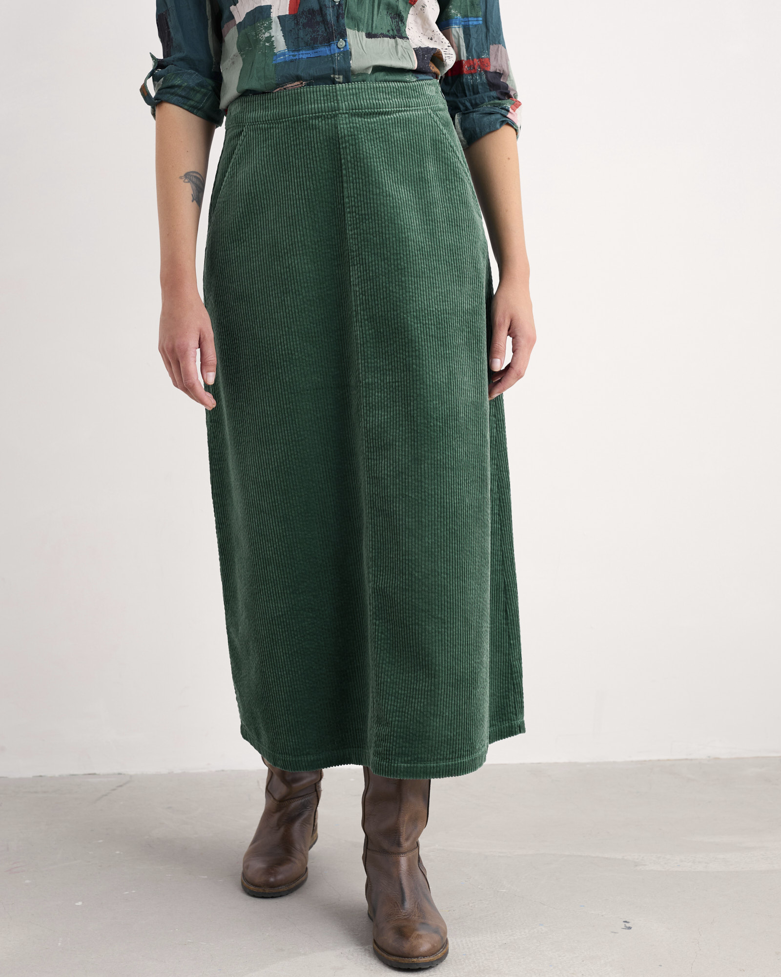 Seasalt Cornwall Green Window Wren Skirt