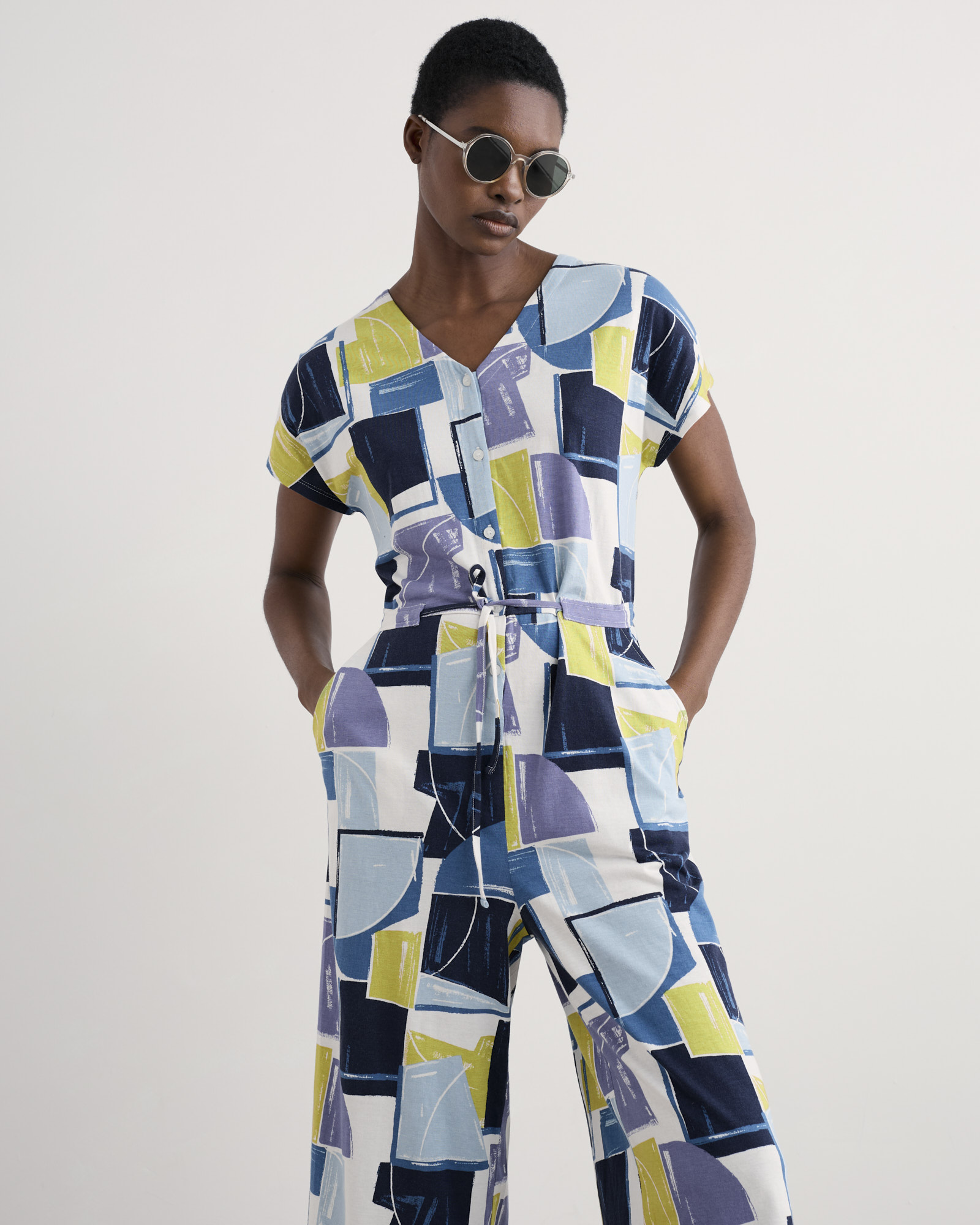 Seasalt Cornwall Blue Rose Trellis Jumpsuit