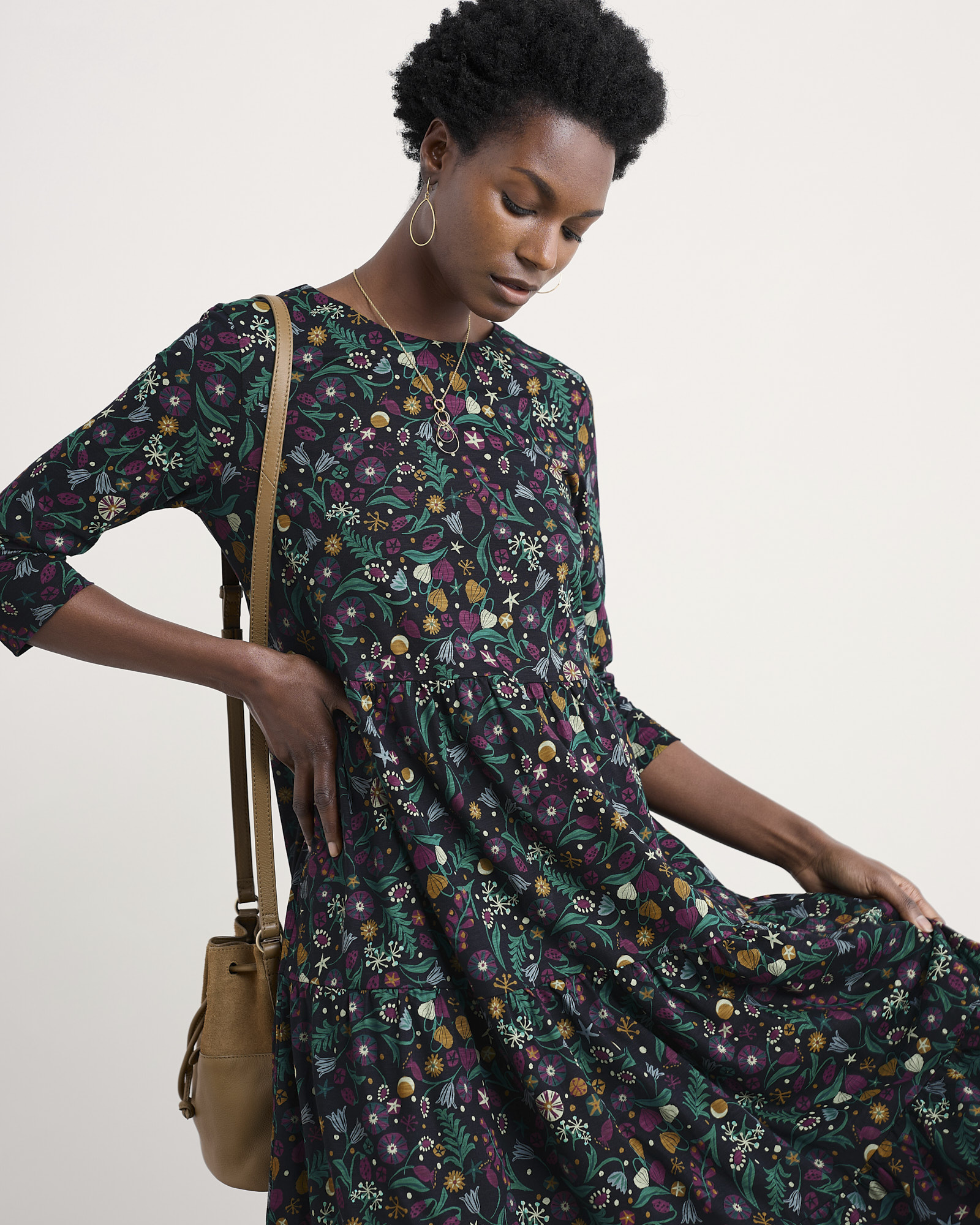 Seasalt Cornwall Black Line Strokes Dress