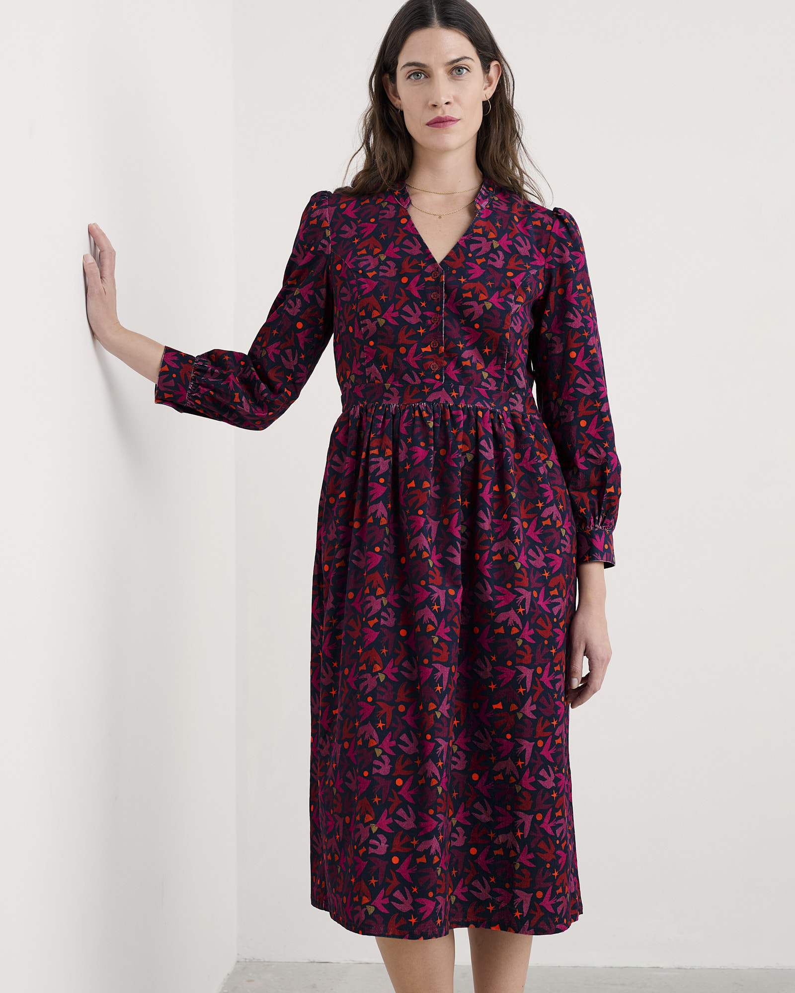 Seasalt Cornwall Red Rose Cottage Dress