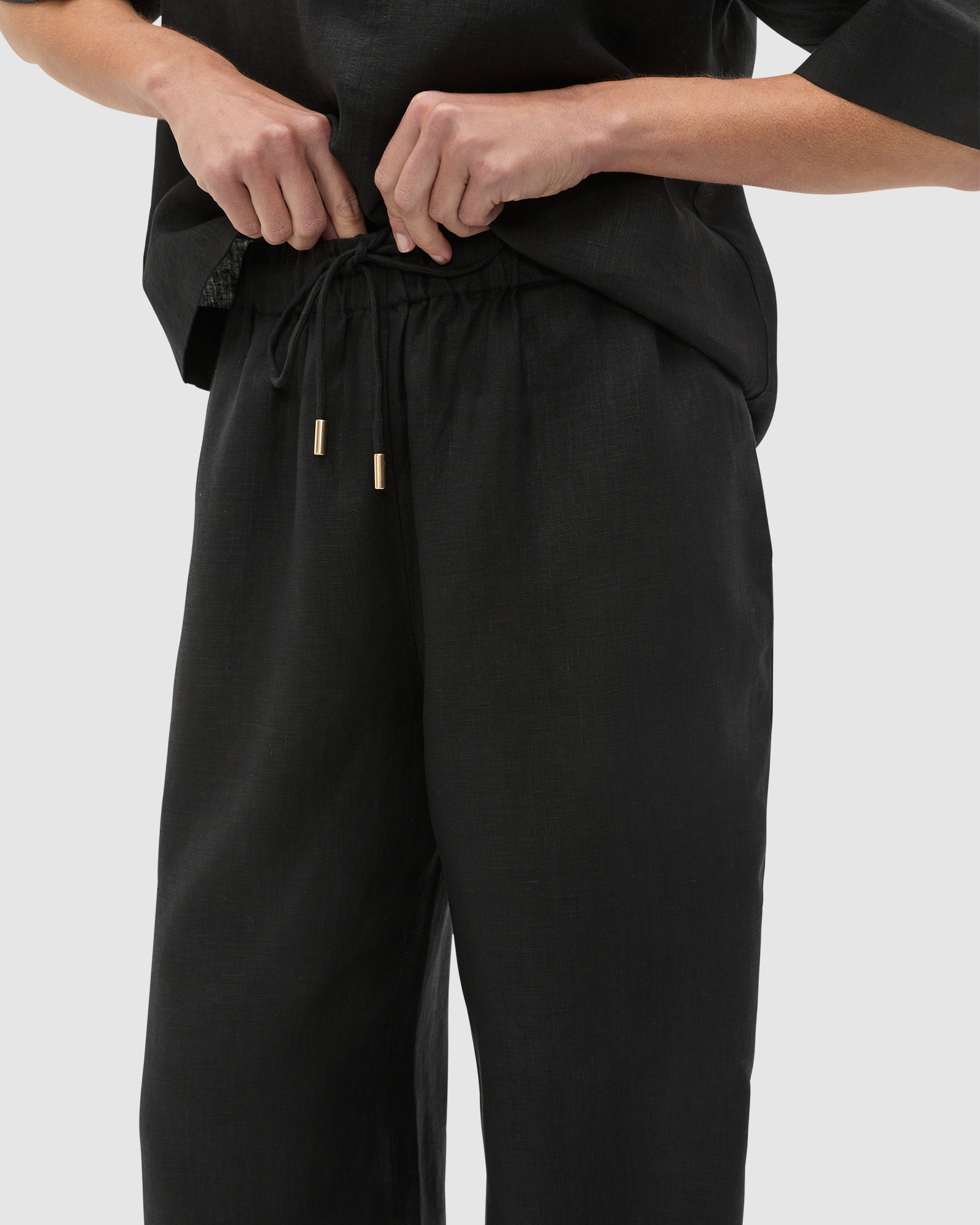 Core Linen Casual Tie Pant