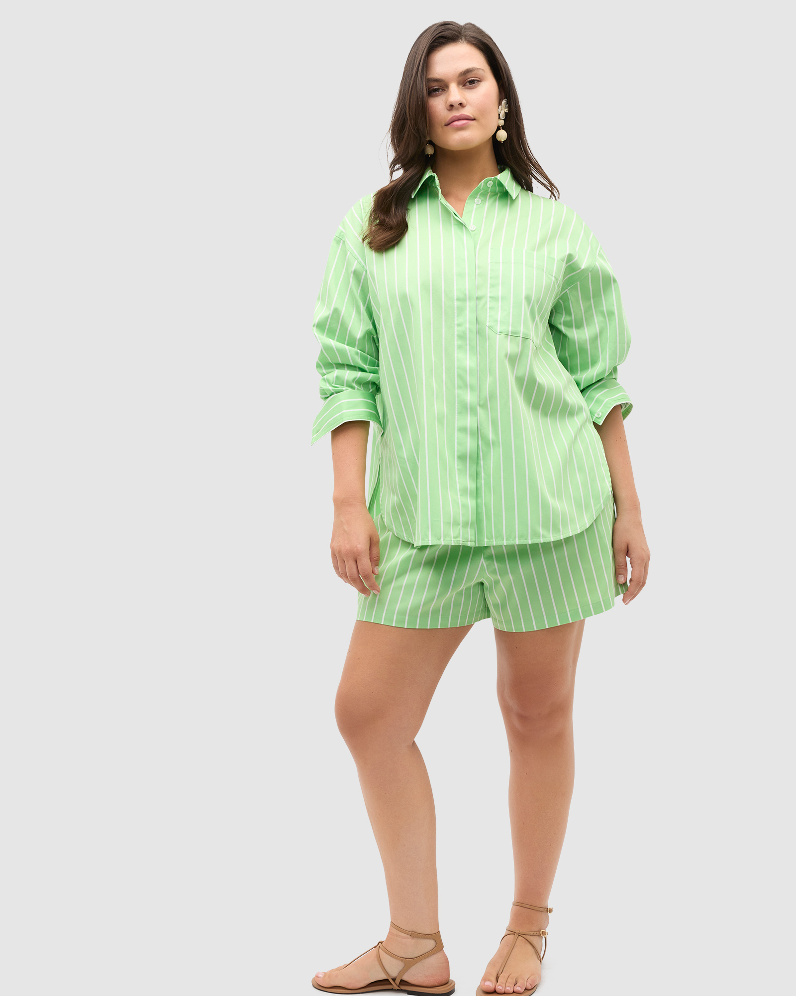 Cotton Stripe Short