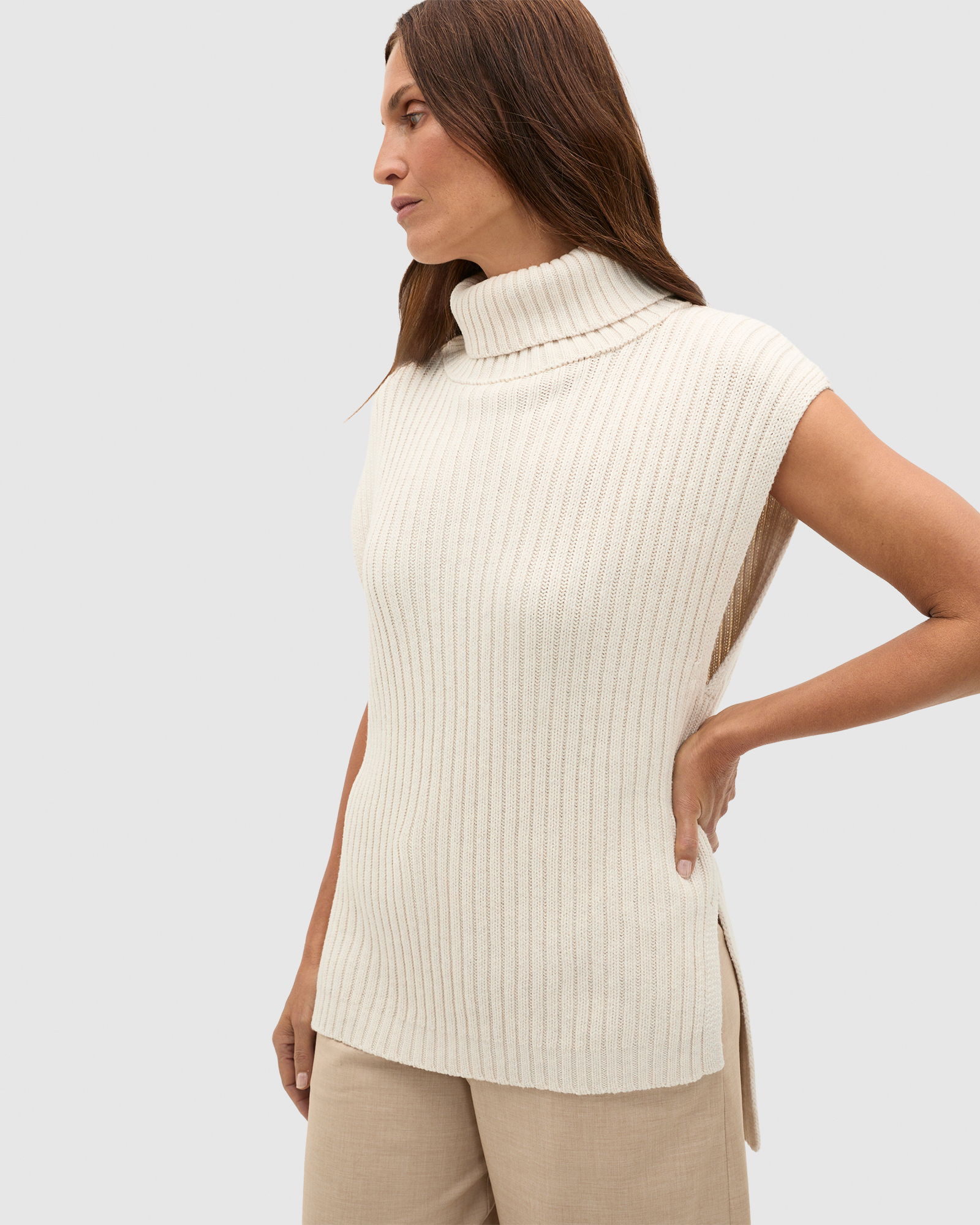 Collar Knit Poncho