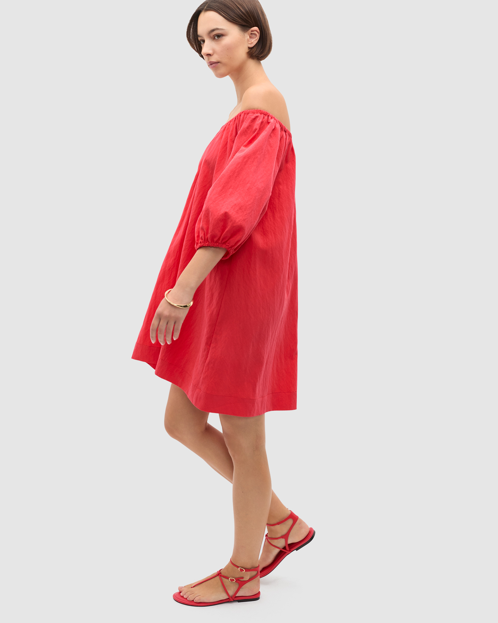 Crushed Elasticated Mini Dress