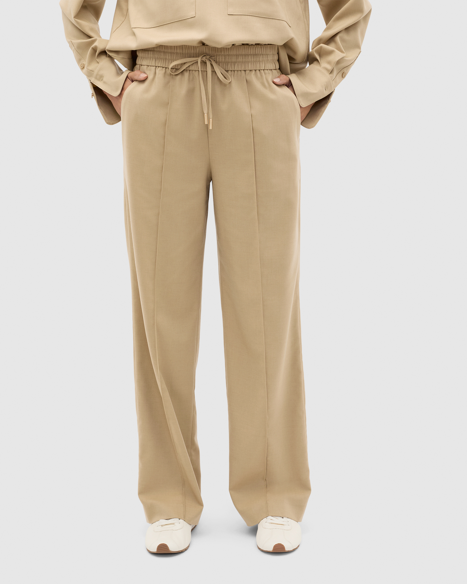 Elasticated Tie Front Pant