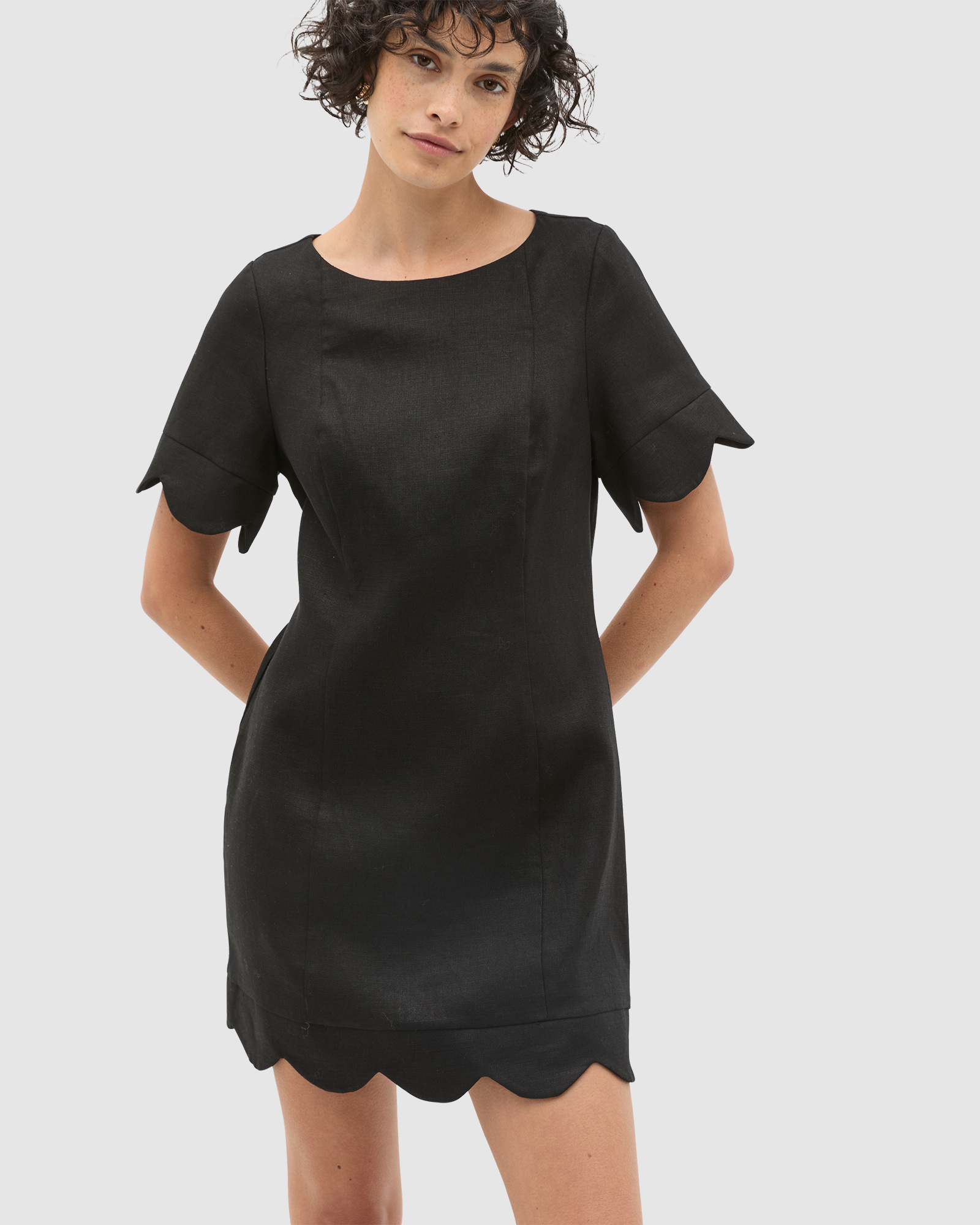 Scallop Hem Dress