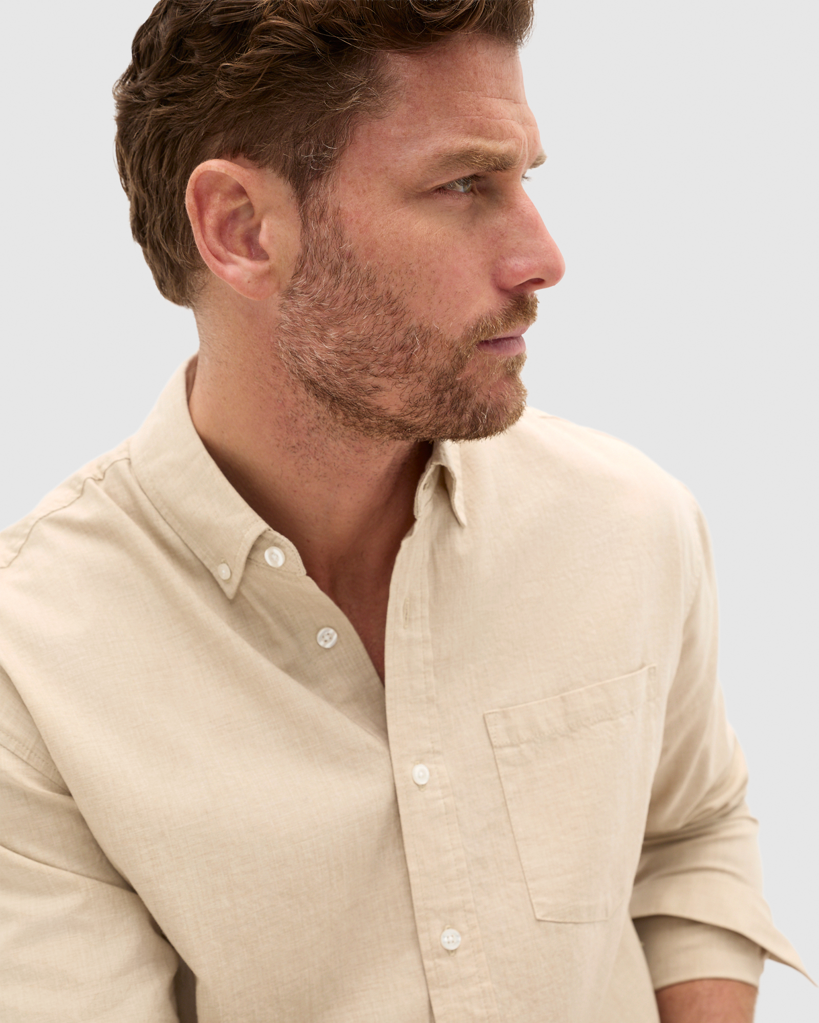 Relaxed Fit Brushed Cotton Shirt