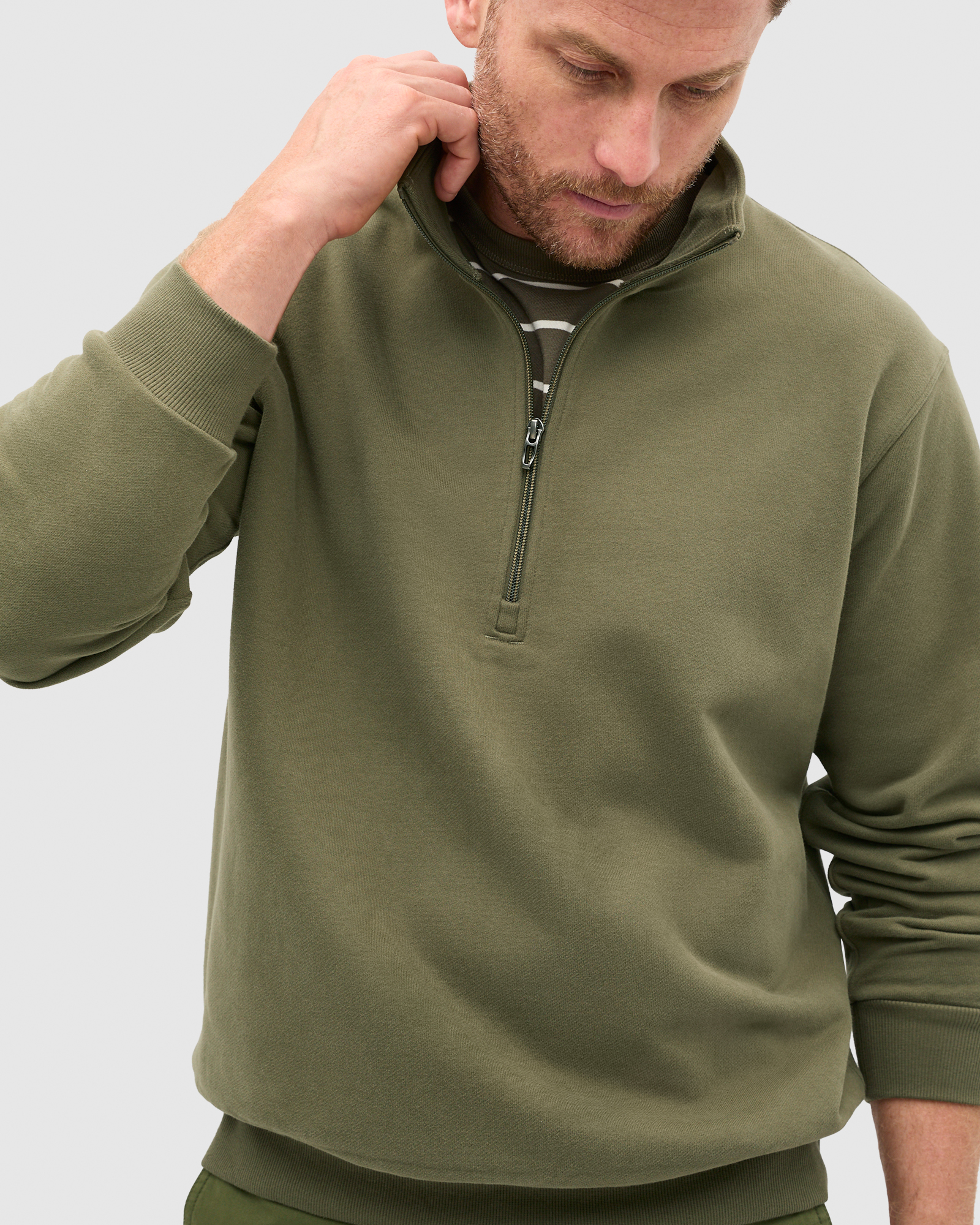 Half Zip Brushed Sweat