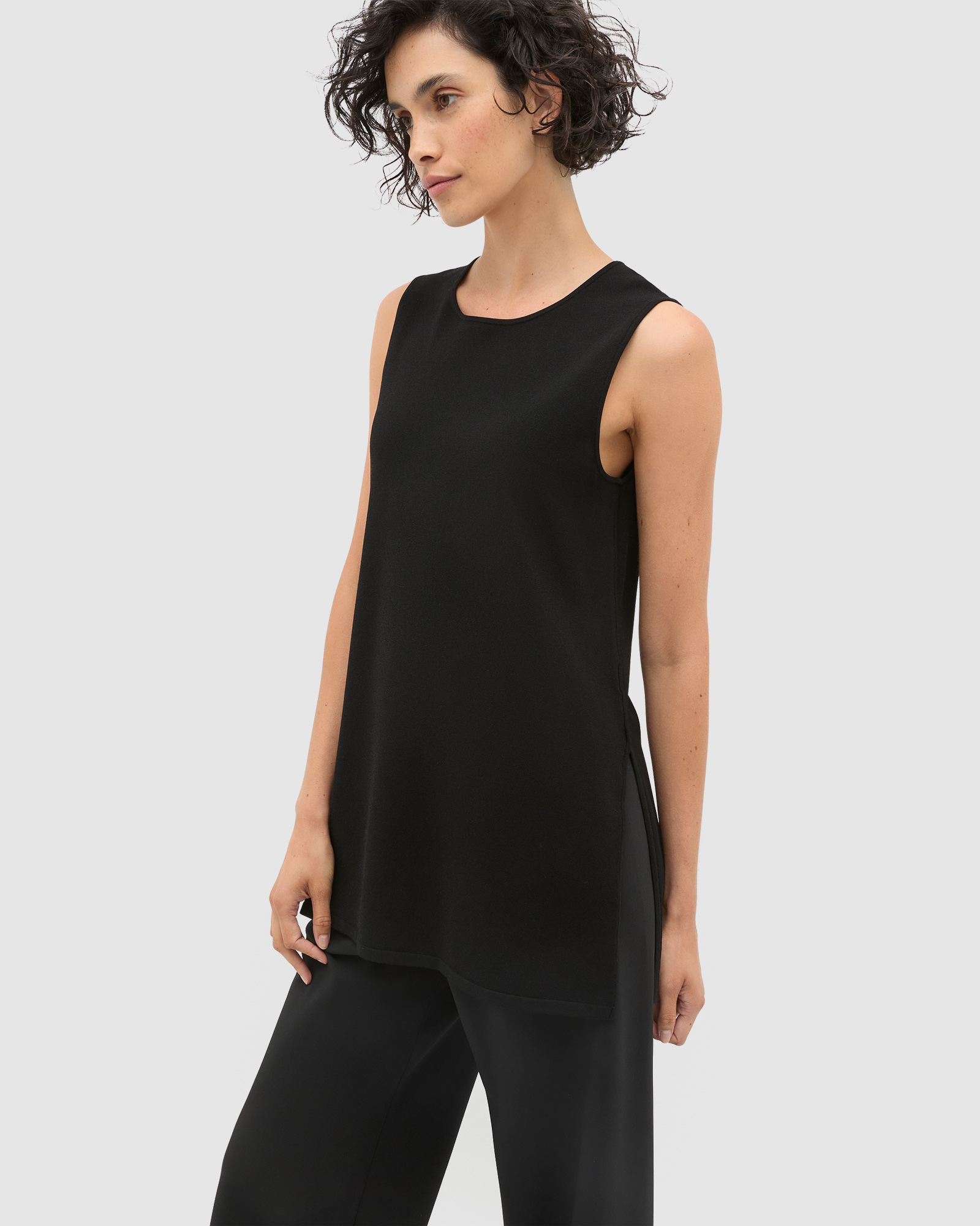 Compact Crepe Knit Tunic