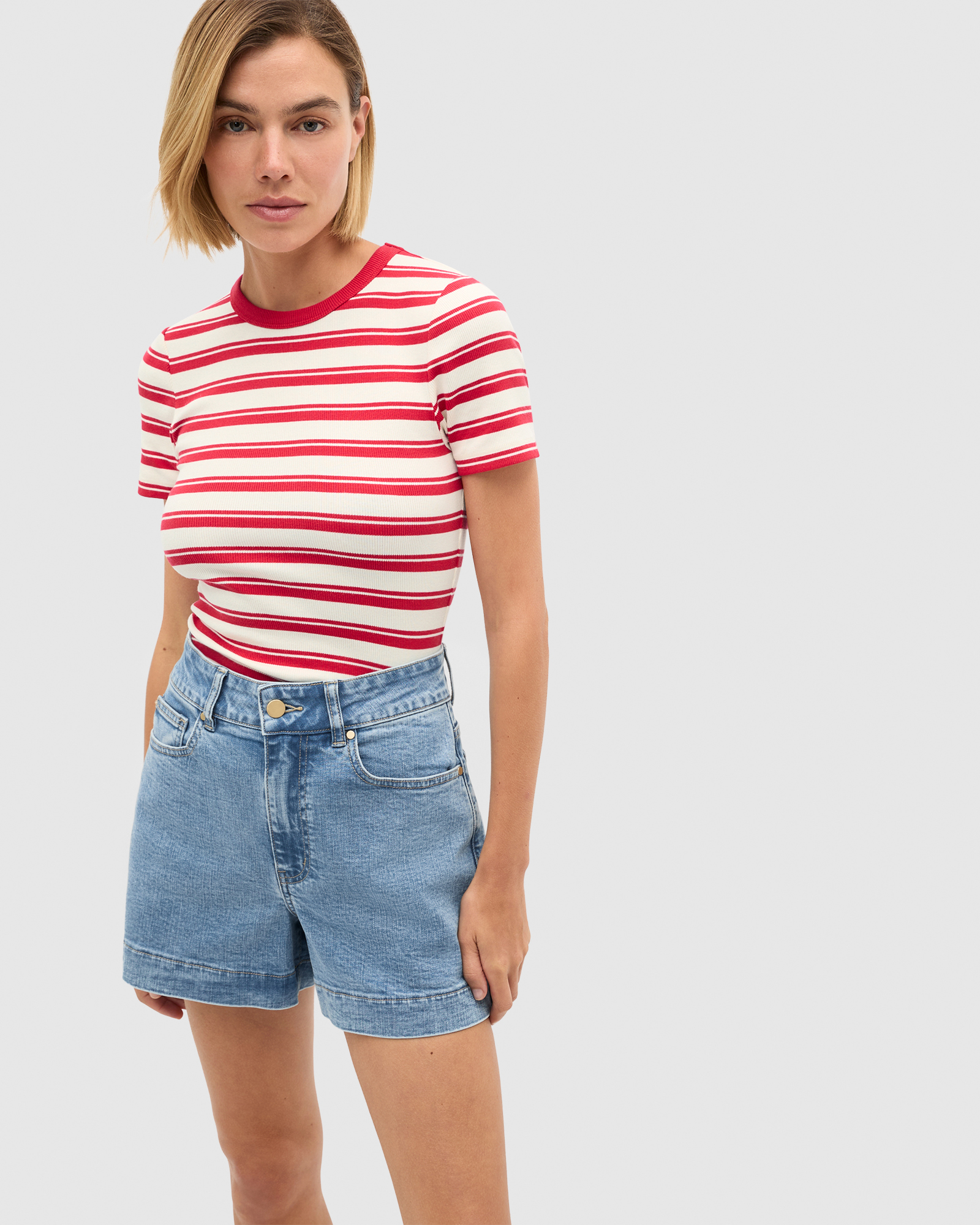 Stripe Rib Tee