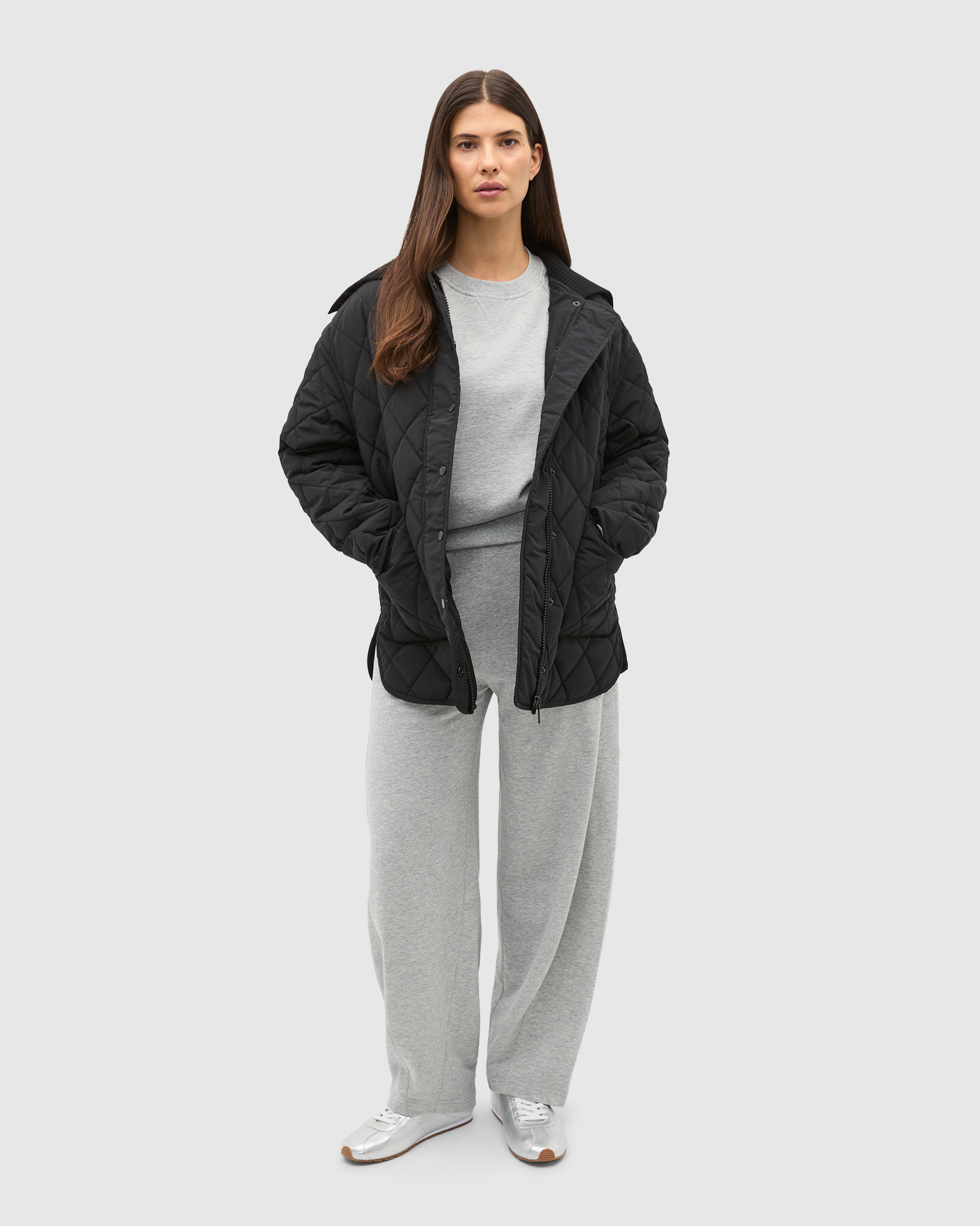 Quilted Rib Collar Jacket