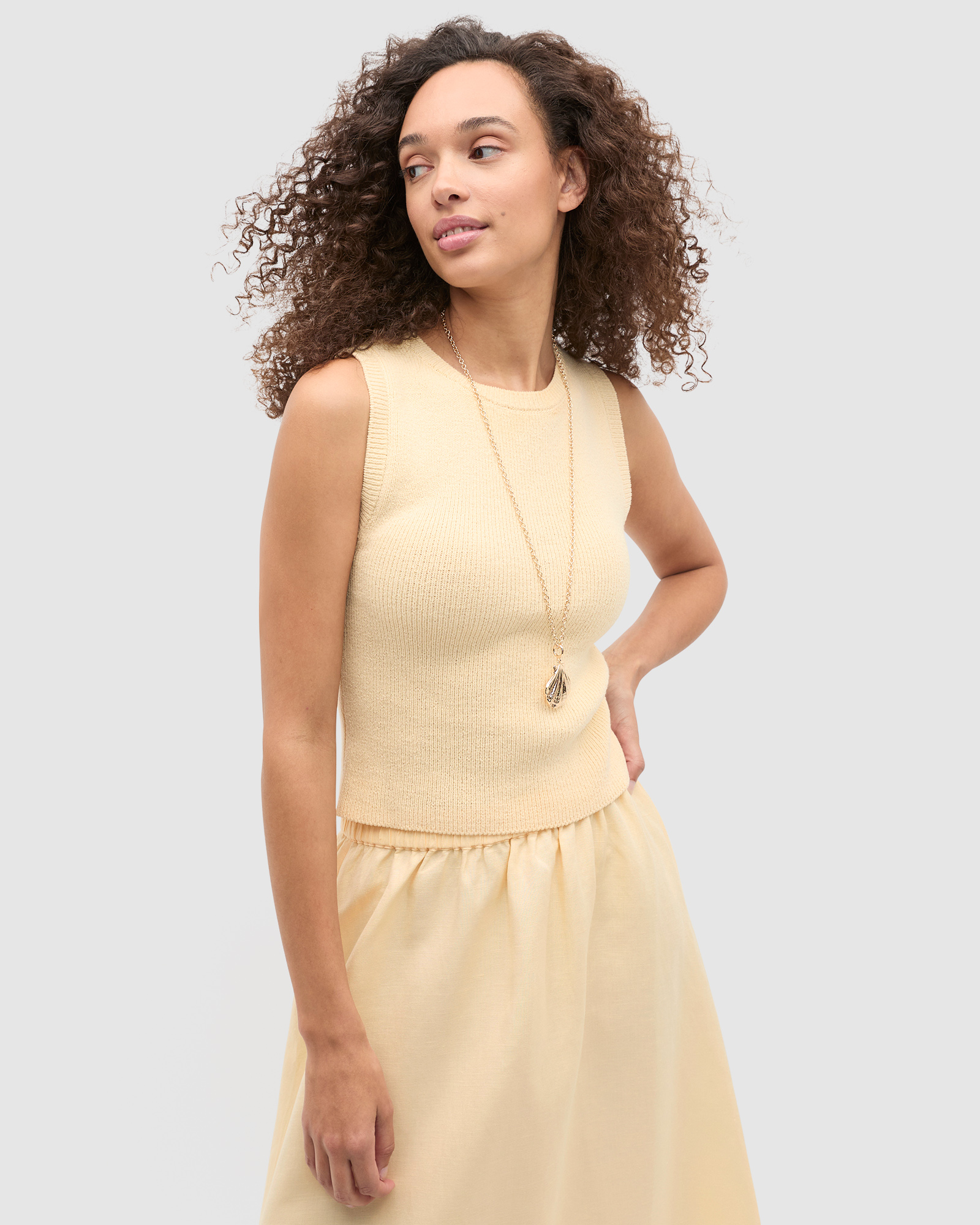 Textured Cotton Knit Top